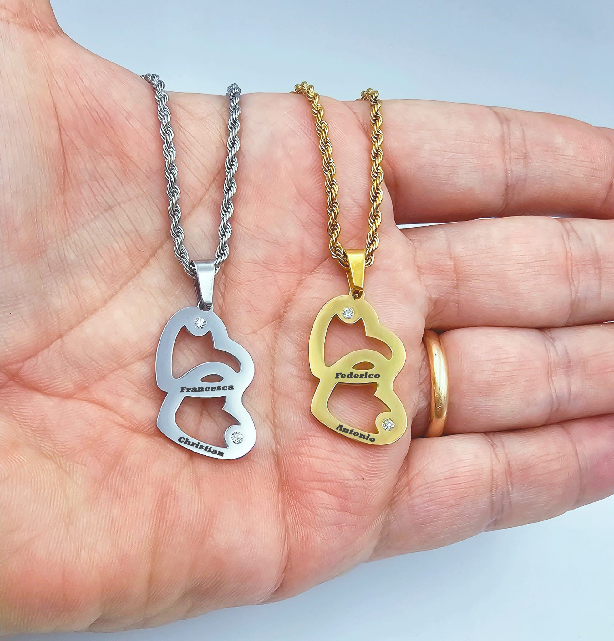 Collana con Cuore intrecciato