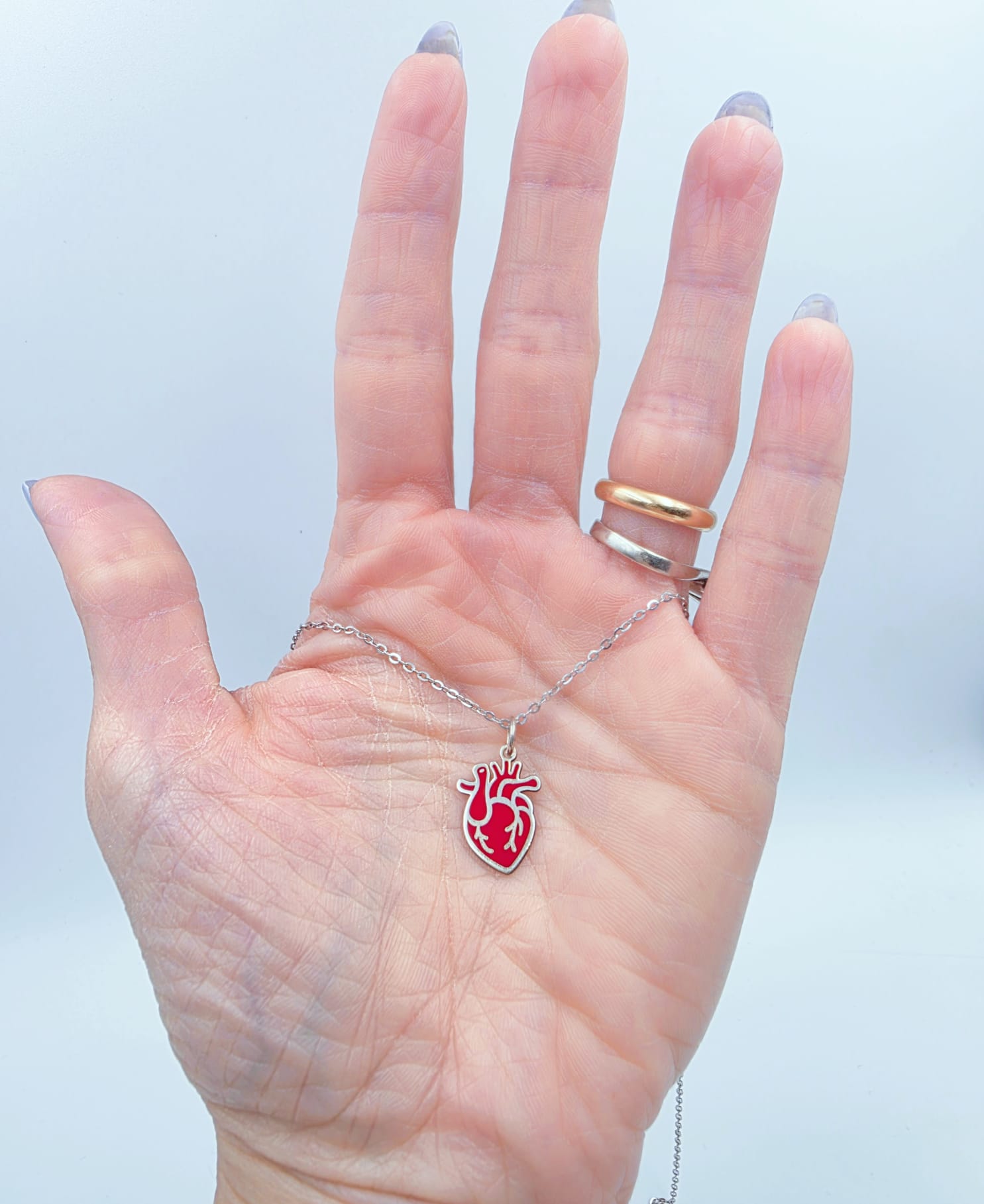Collana con cuore anatomico