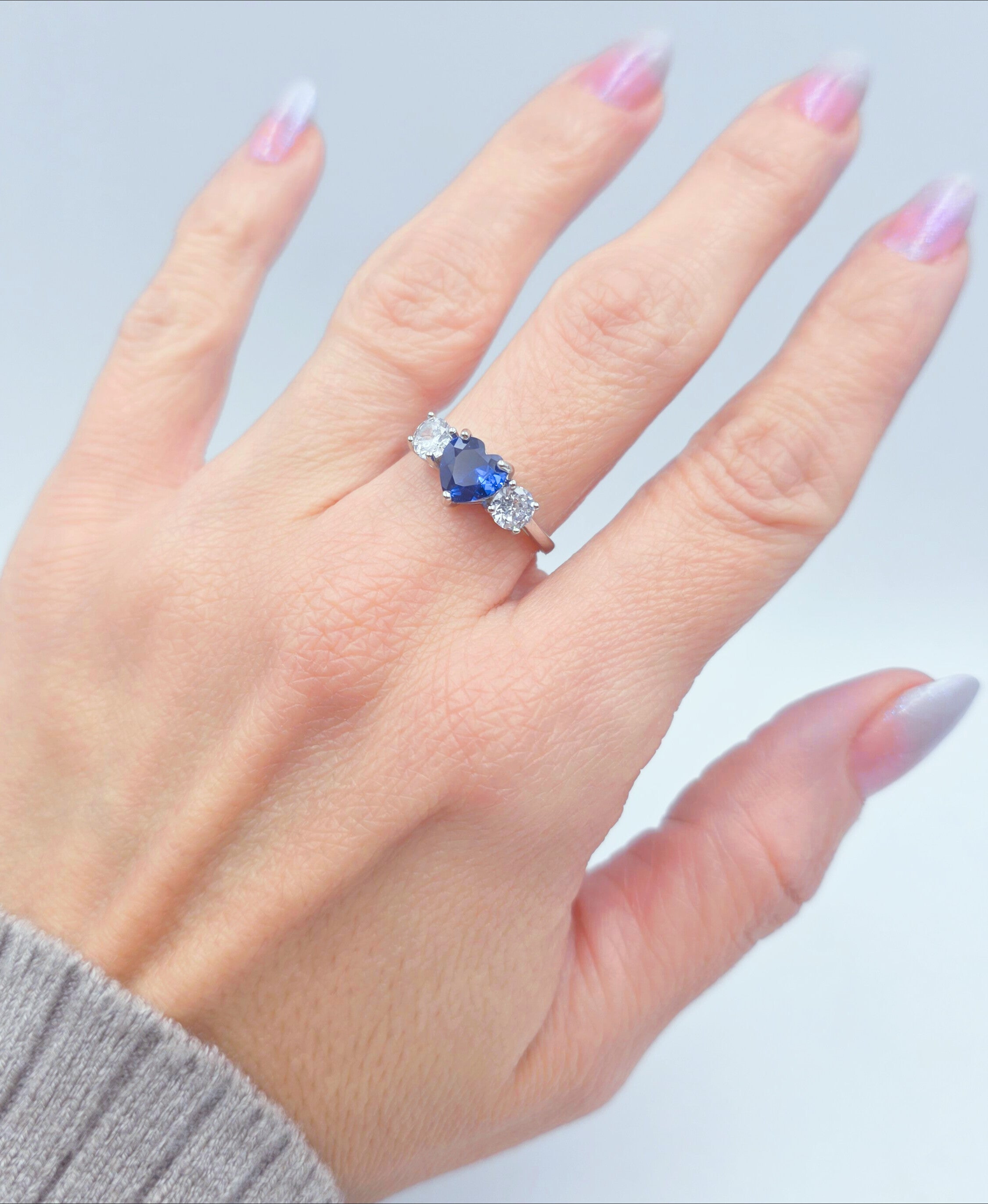 Anello Trilogy a Cuore