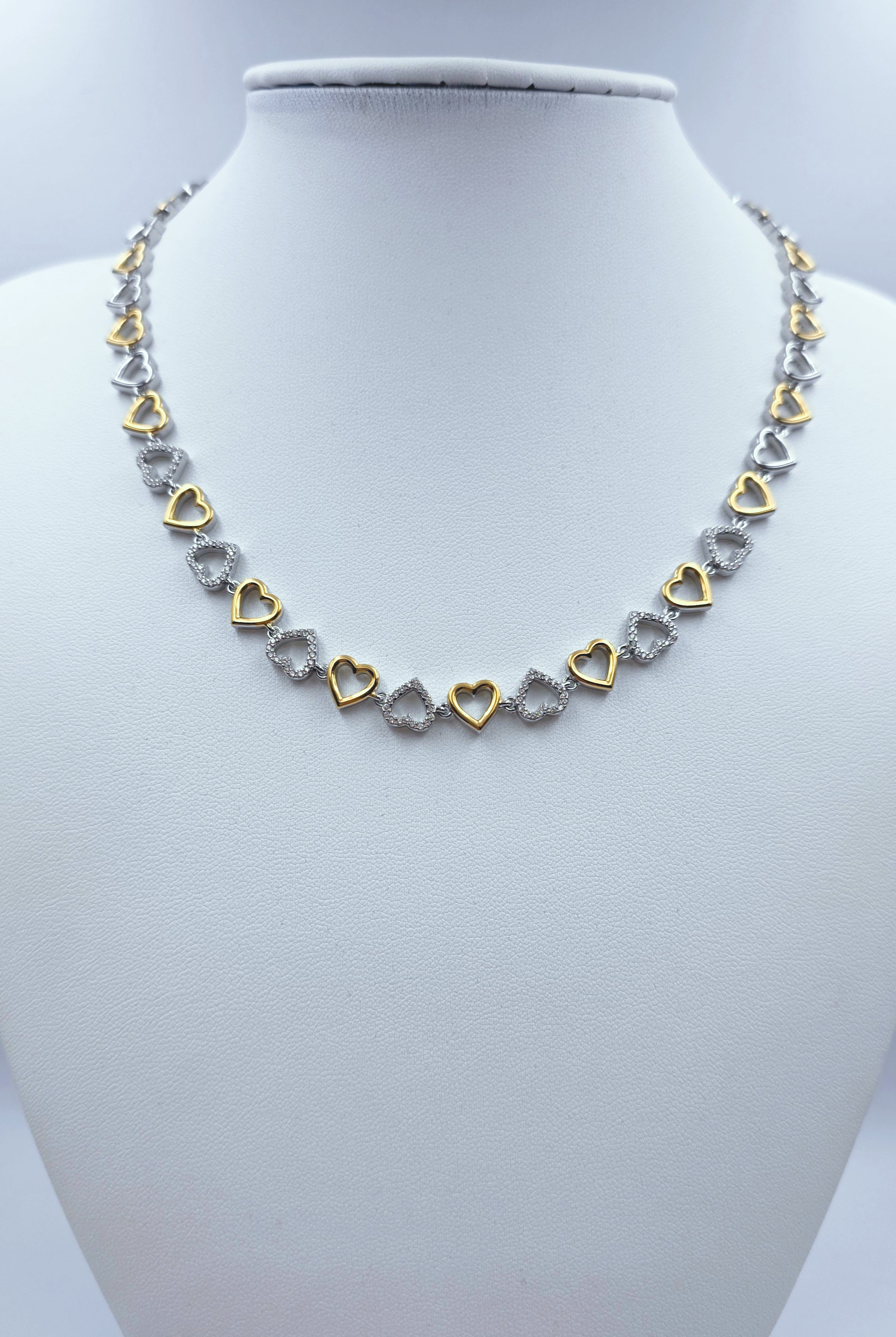 Collana multicuori bicolore