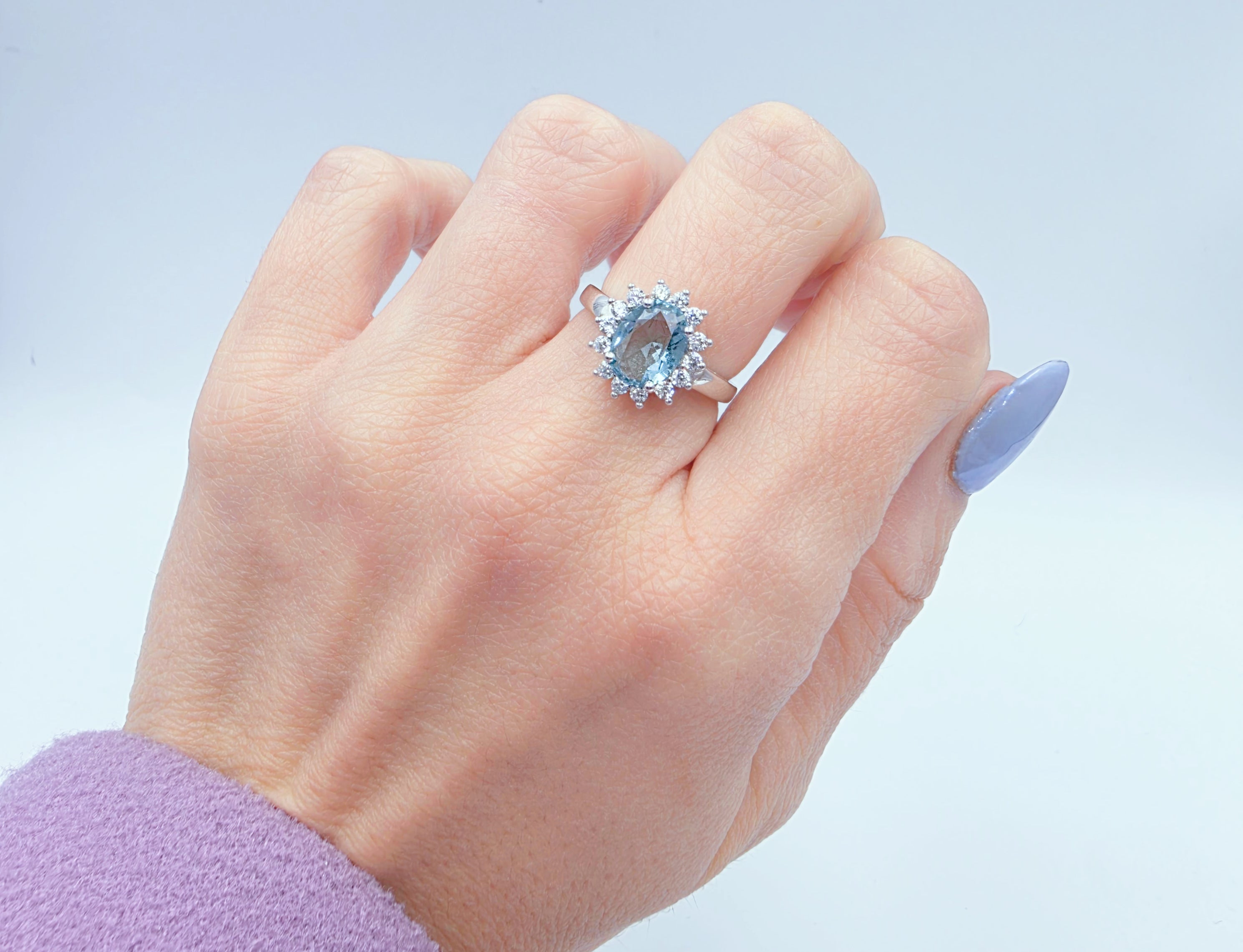 Anello Kate acquamarina
