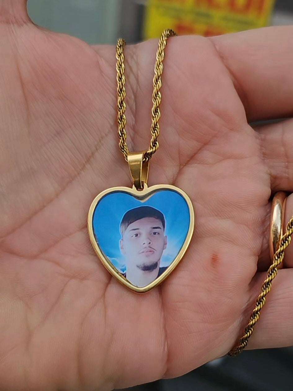 Collana con Foto a colori Cuore