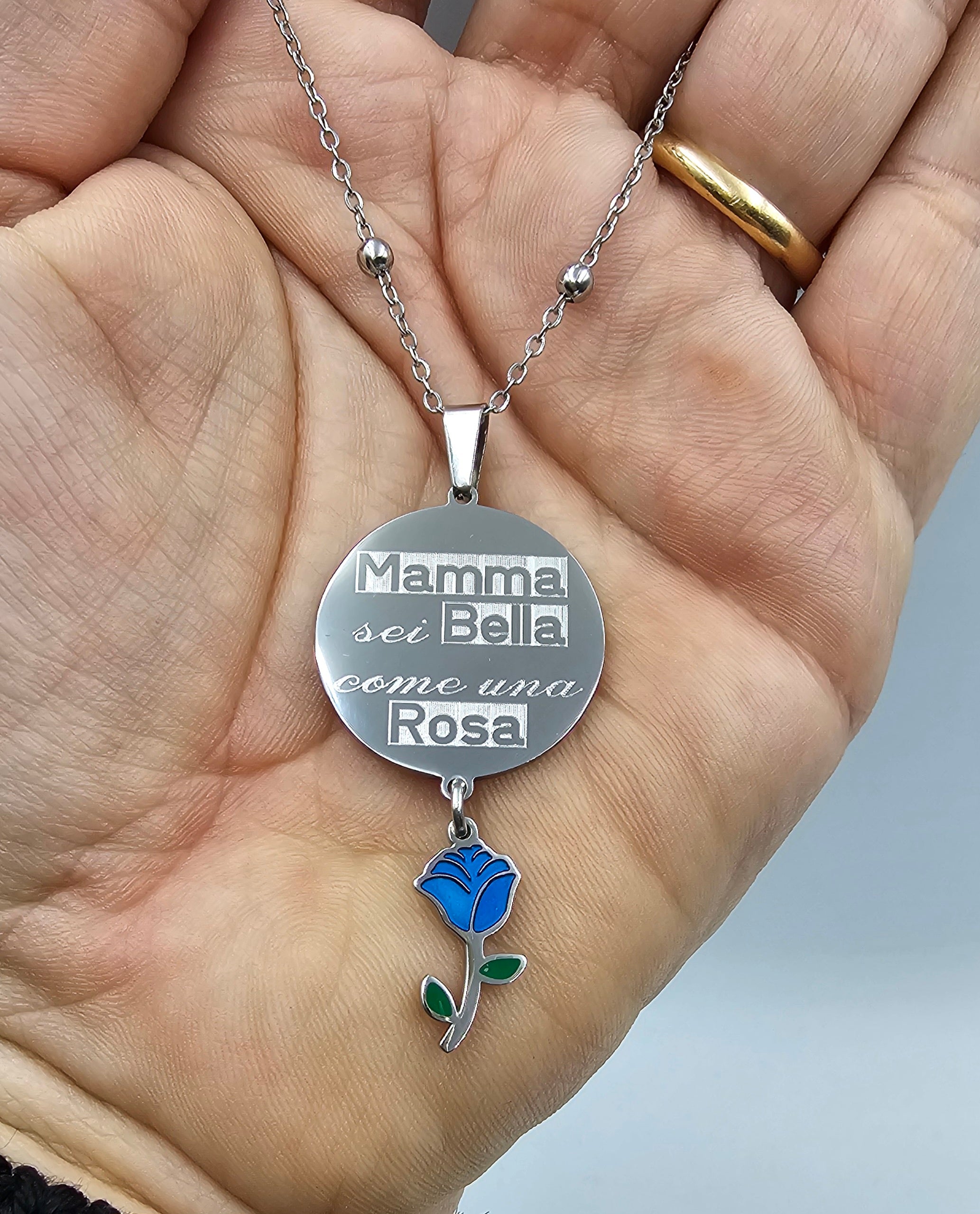 Collana per la Mamma Rosa blu