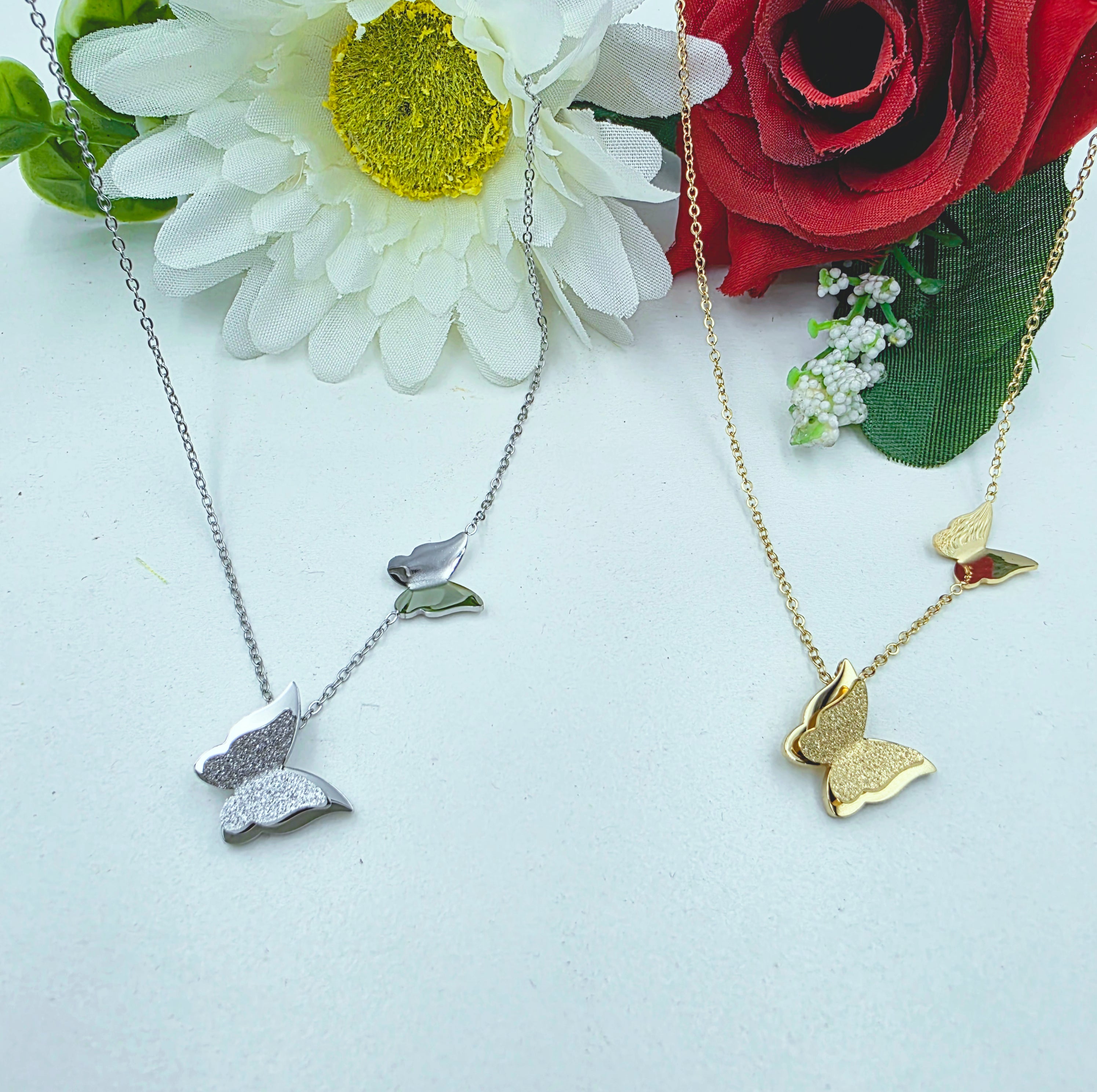 Collana con Doppia Farfalla