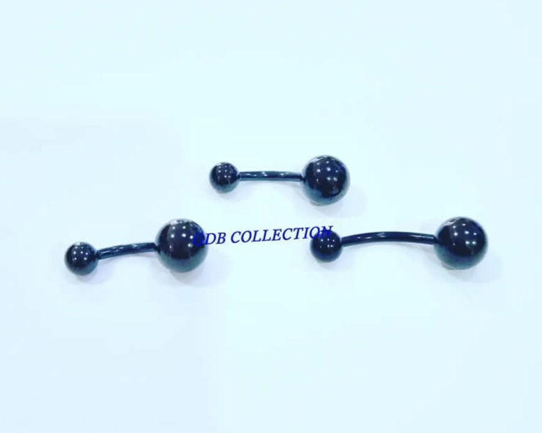 Piercing per Ombelico Acciaio nero