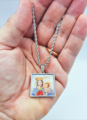 Collana con Foto a colori quadrata