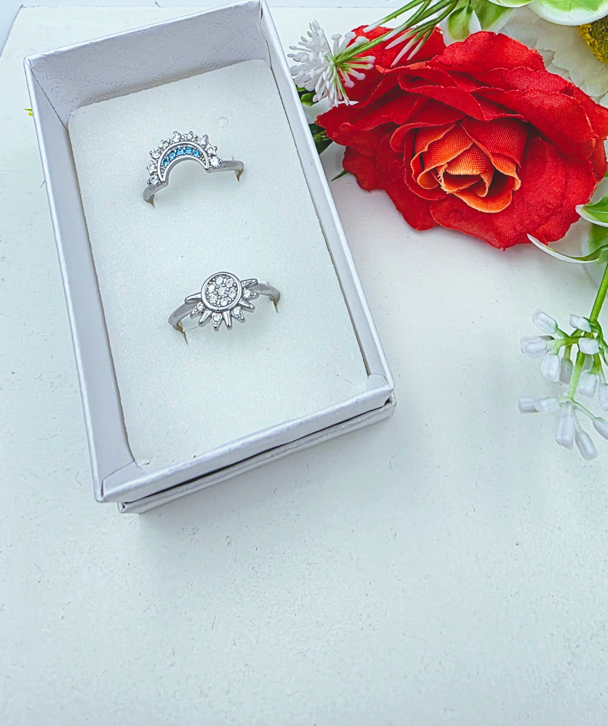 Anello a coppia Sole e Luna