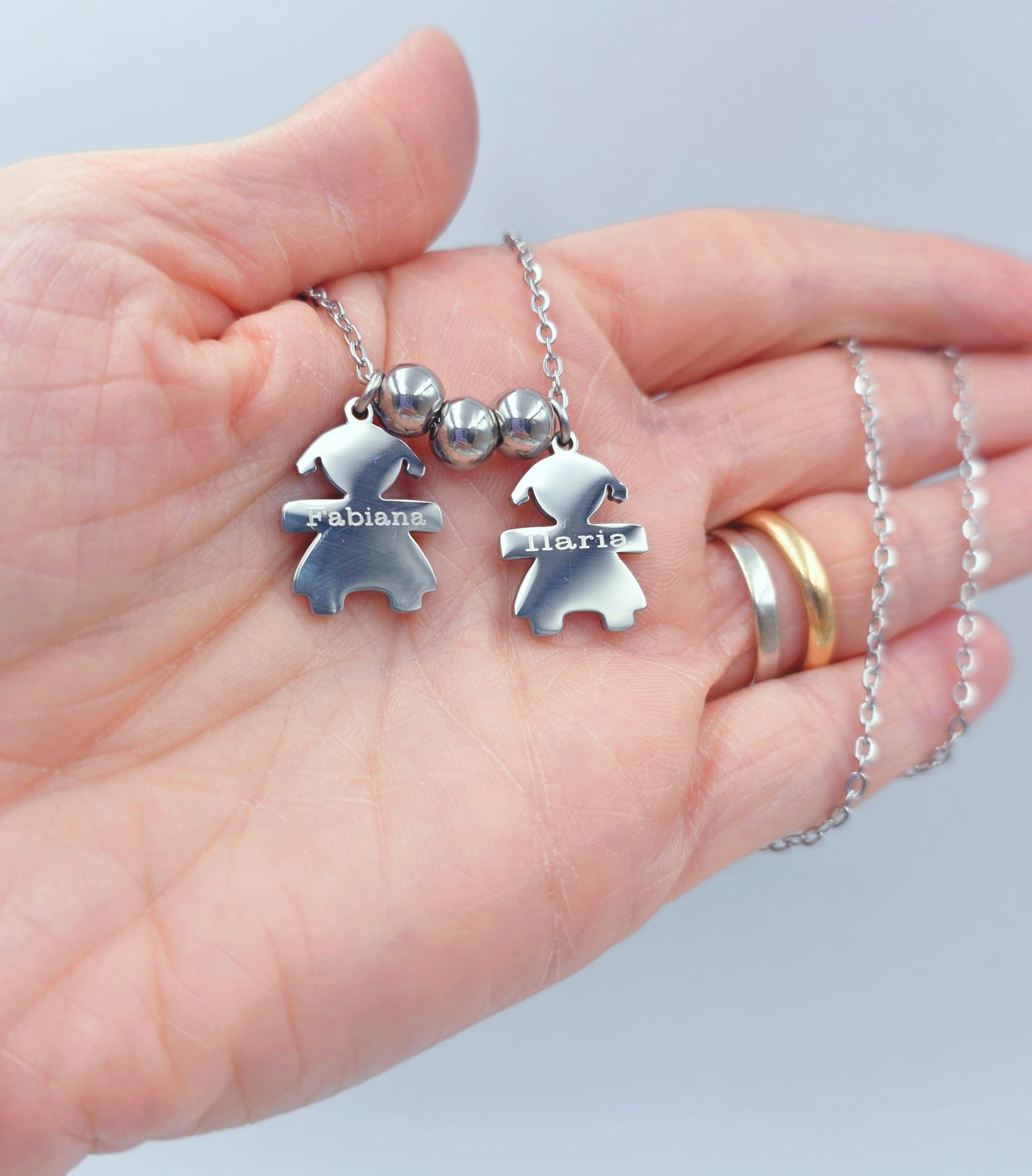 Collana con 2 Bebè personalizzato
