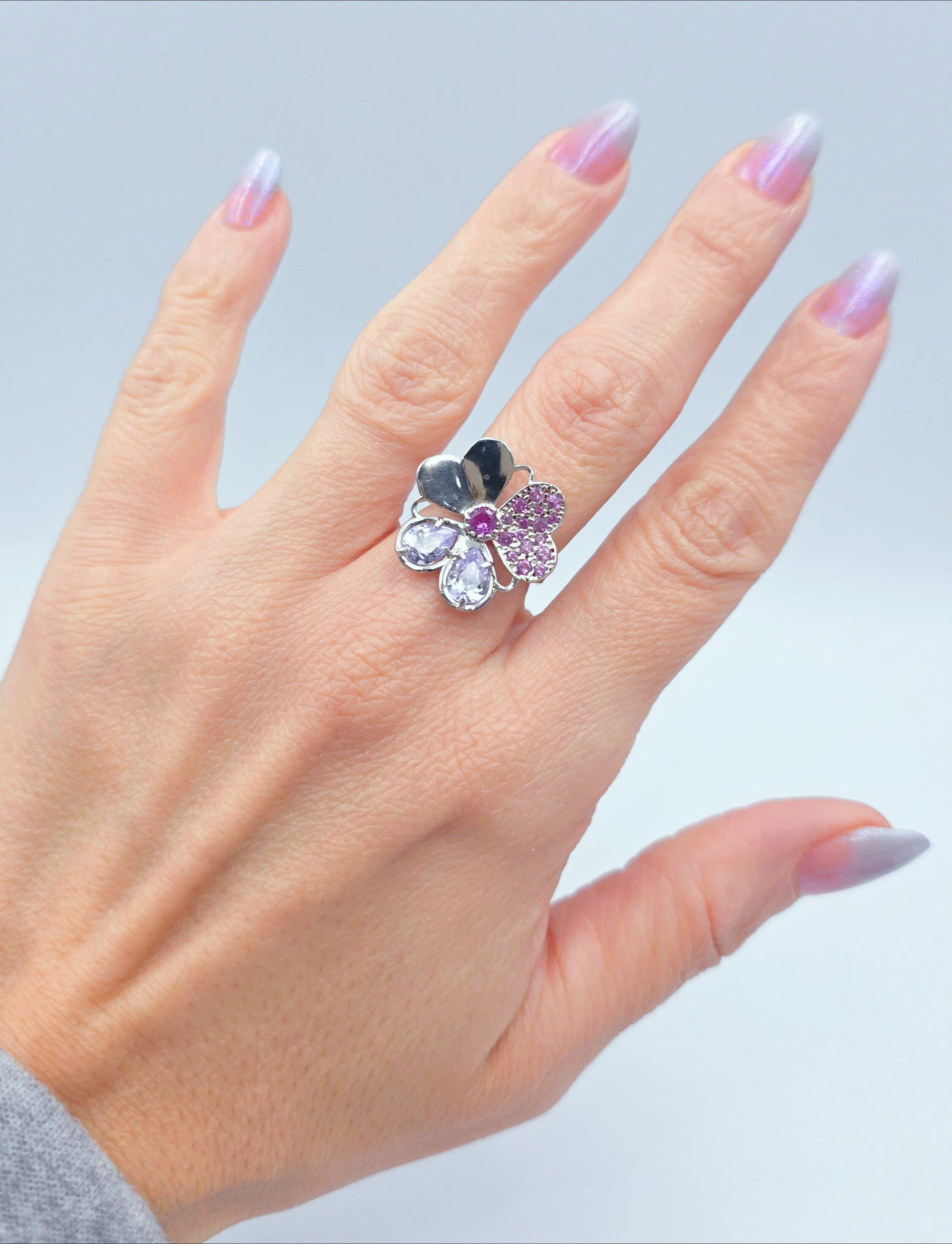 Anello floreale colorato