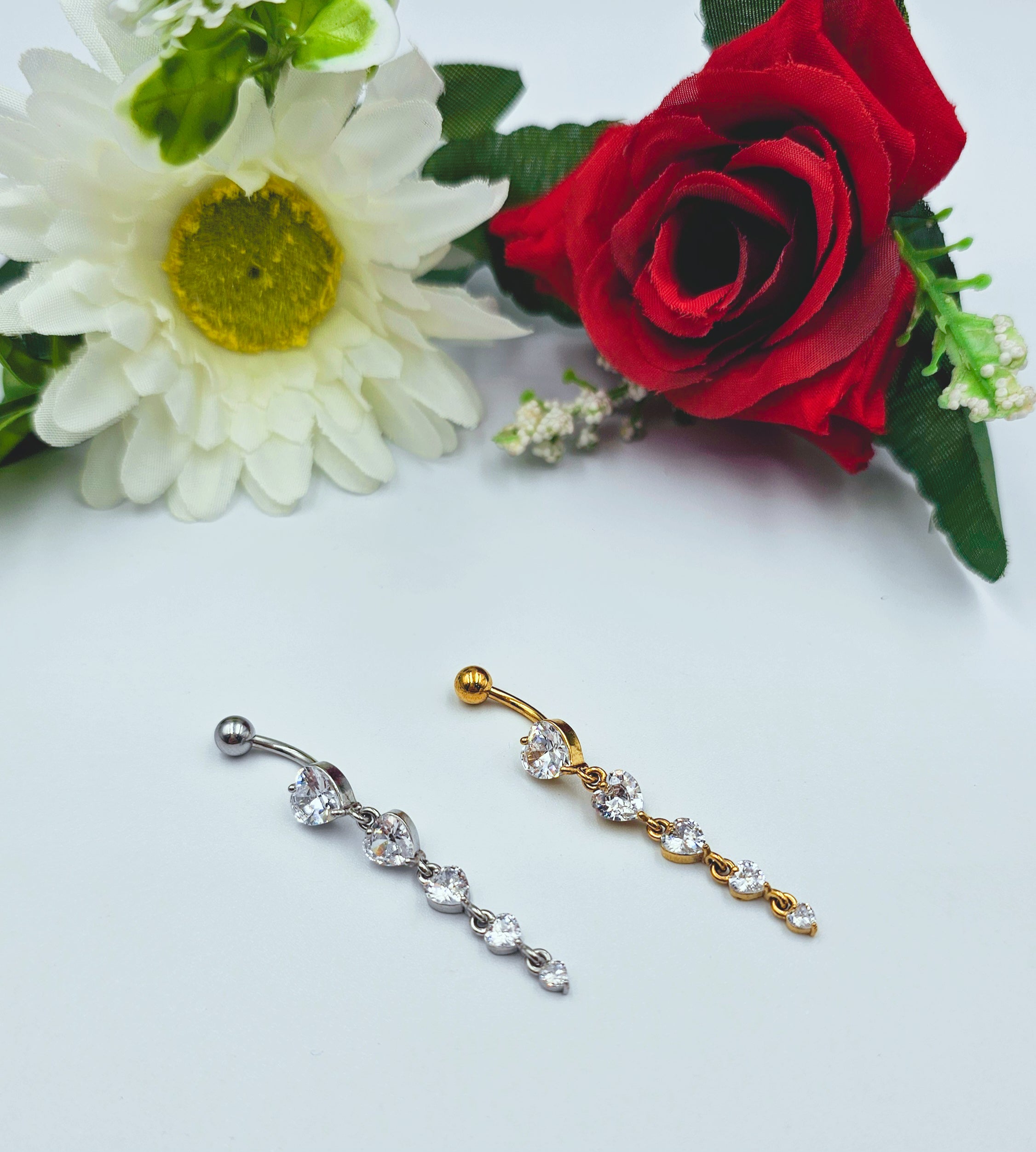 Piercing per Ombelico con Cuori pendenti