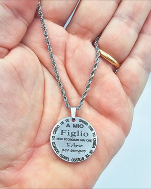 Collana con dedica per Figlio