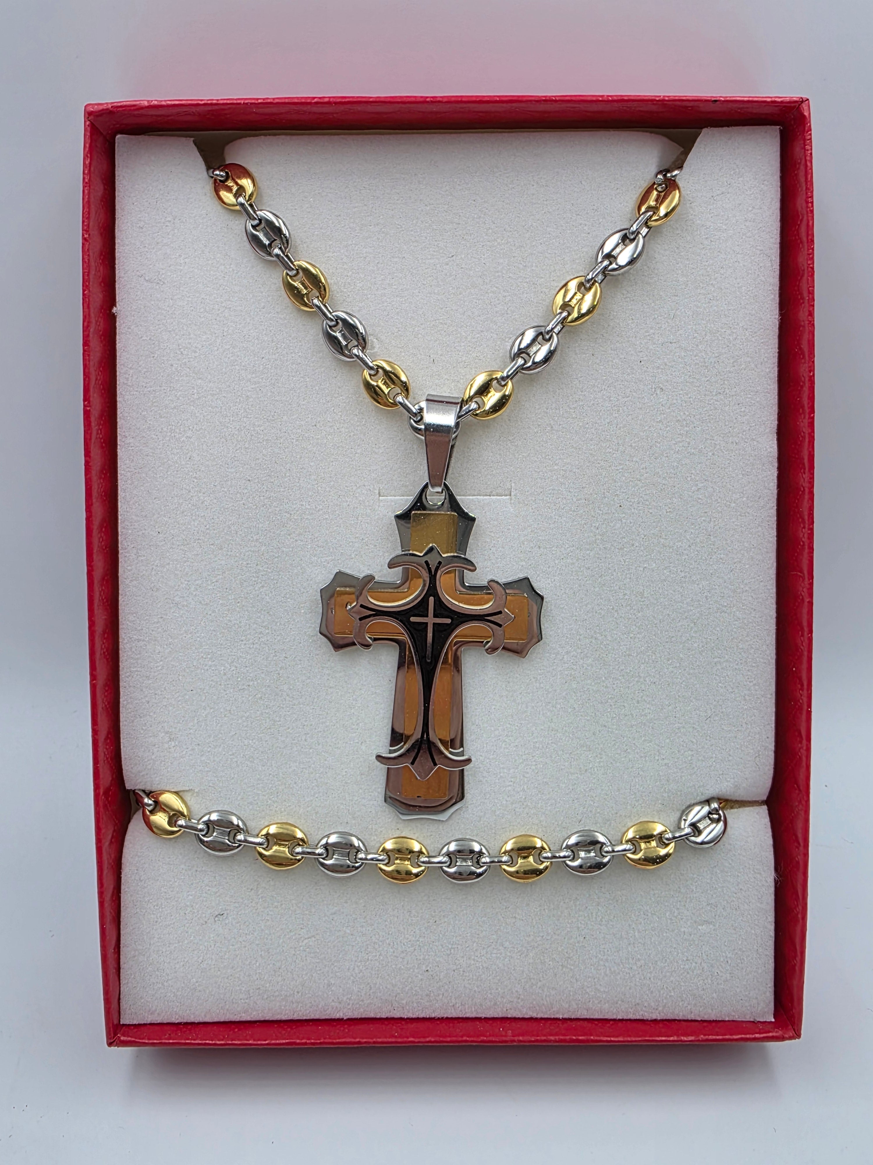 Parure Uomo con Croce