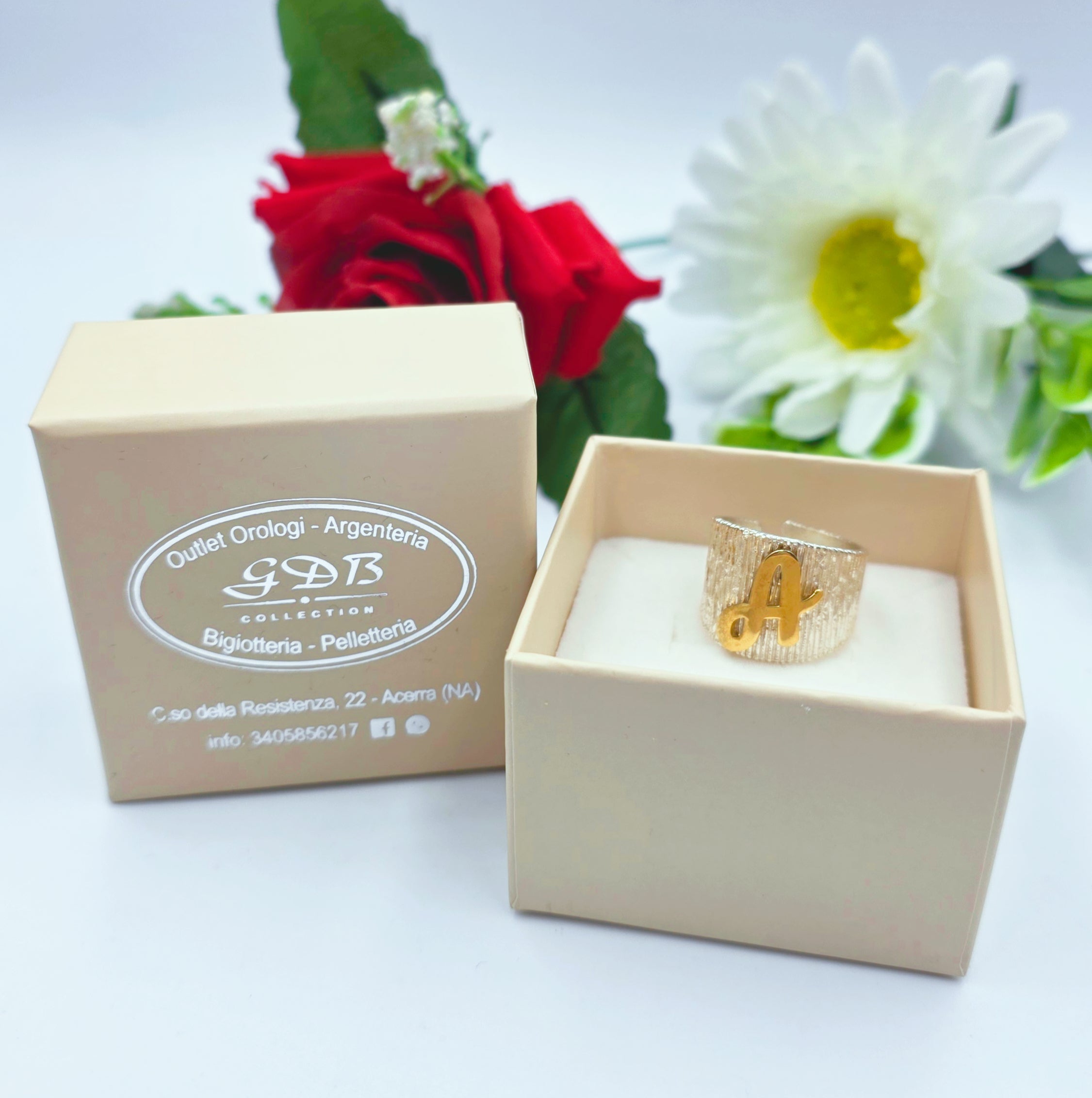 Anello Fascia con Iniziale