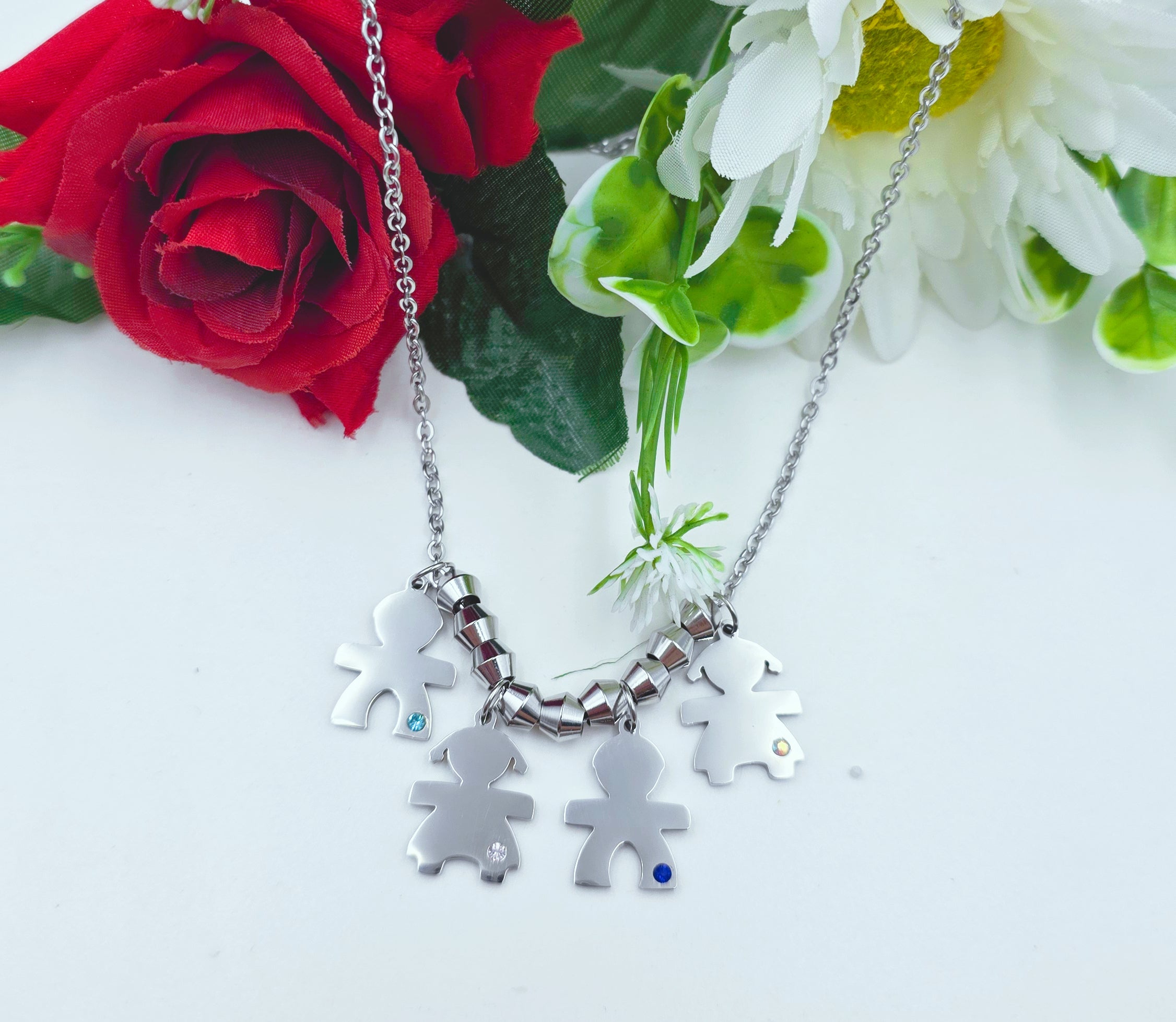 Collana con 4 Bebè strass