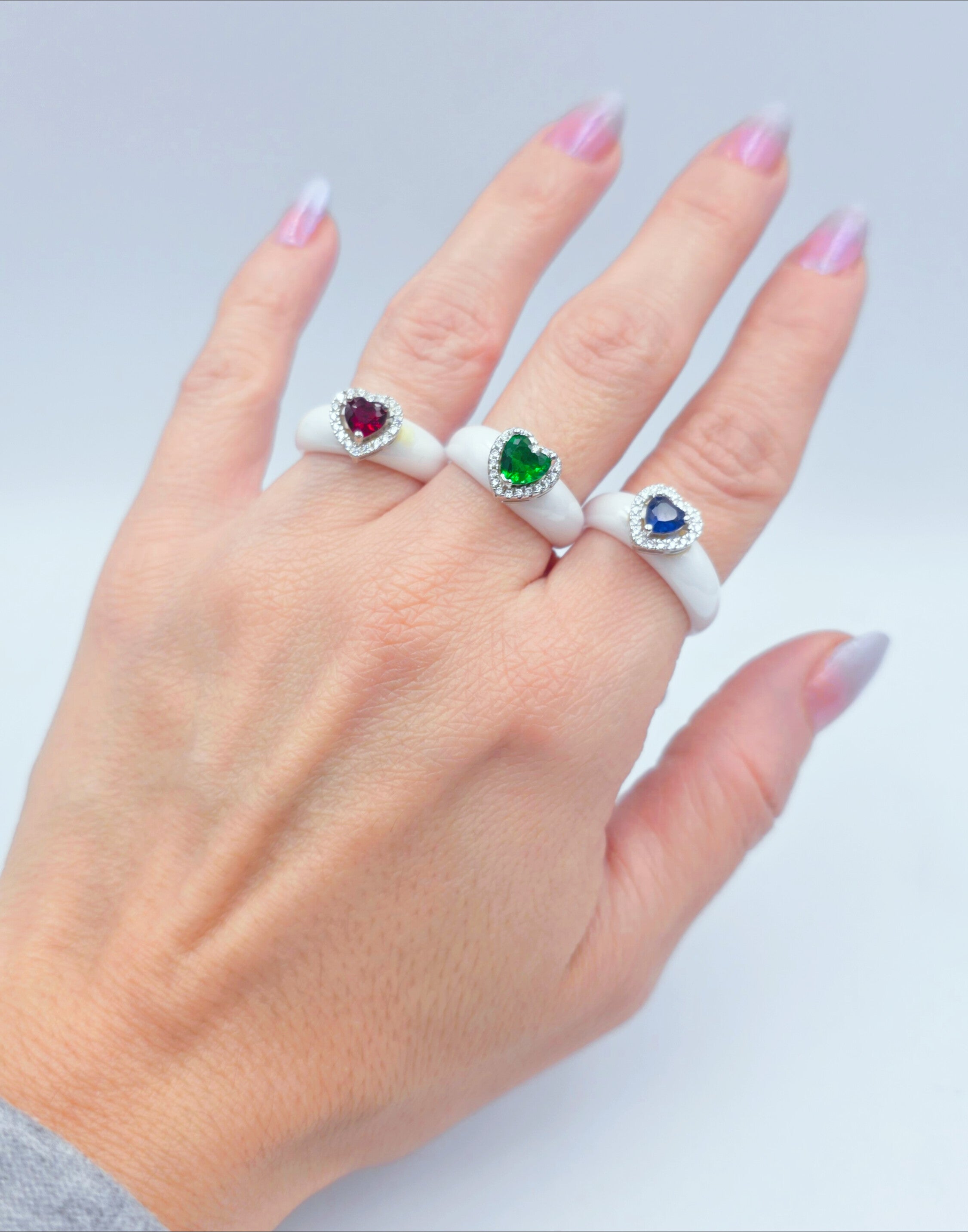 Anello Ceramica con Cuore