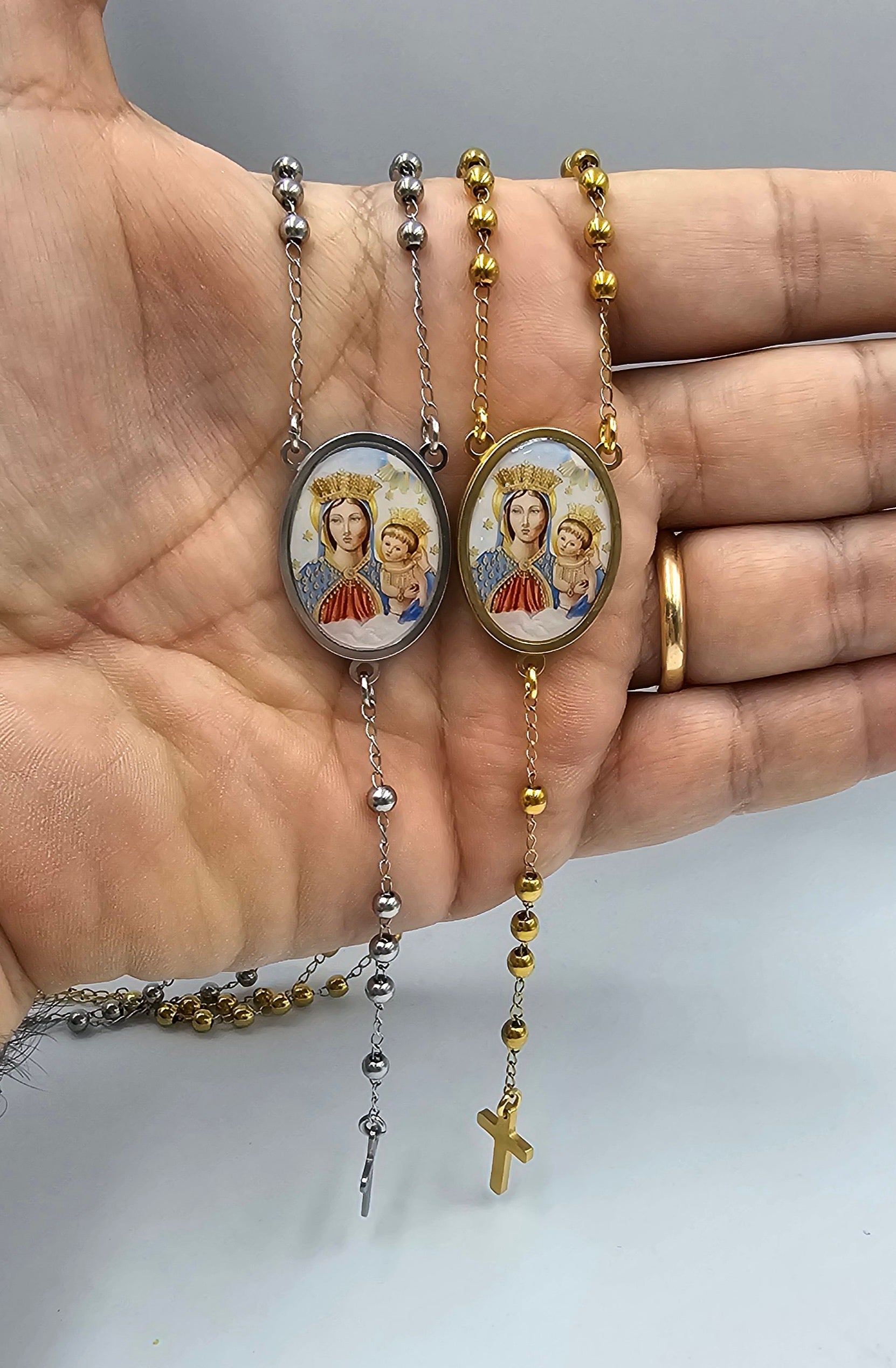 Rosario con Madonna dell'Arco Ovale