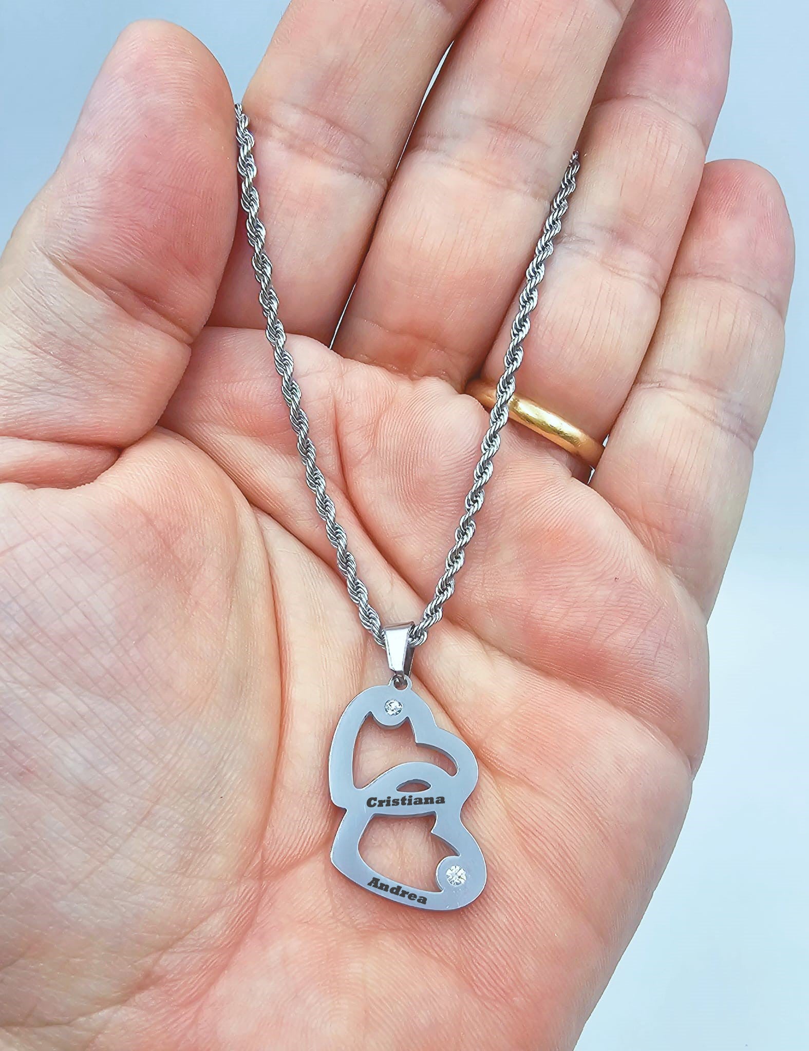 Collana con Cuore intrecciato