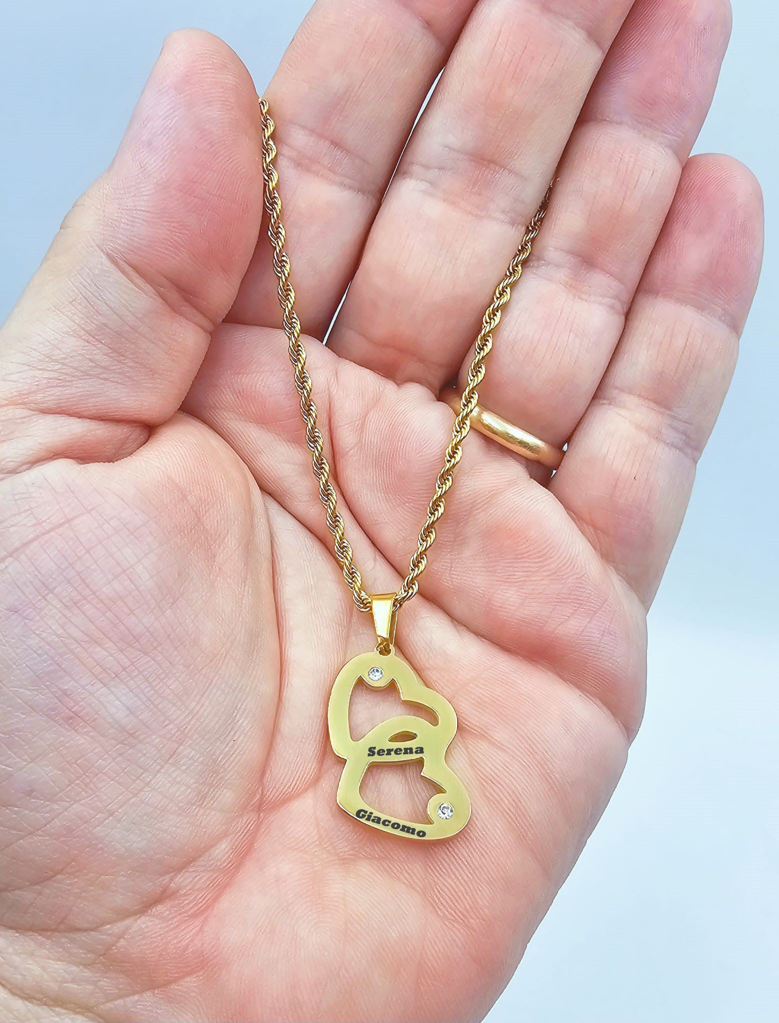 Collana con Cuore intrecciato