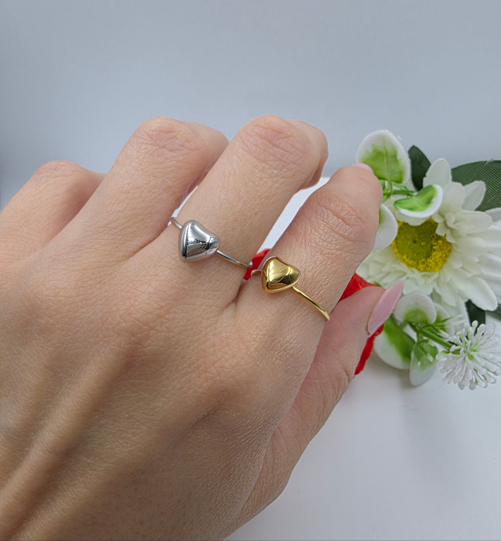 Anello Cuore bombato