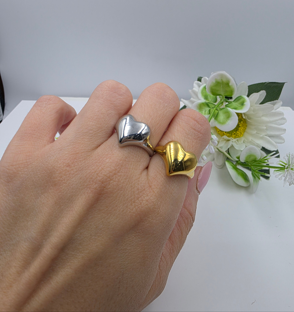 Anello Cuore bombato