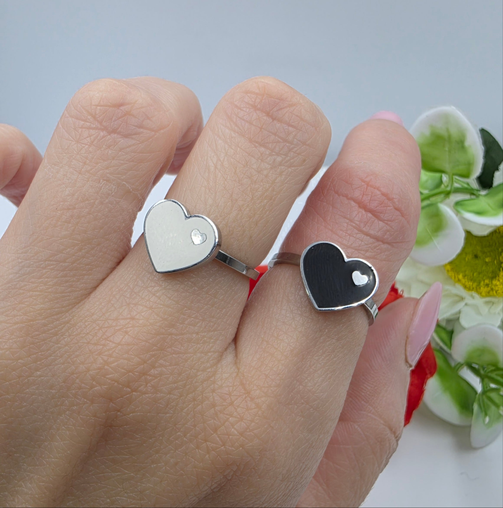 Anello Cuore smaltato