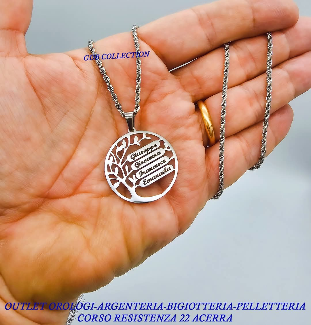 Collana con Albero della Vita personalizzabile con Nomi