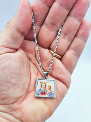 Collana con Foto a colori quadrata