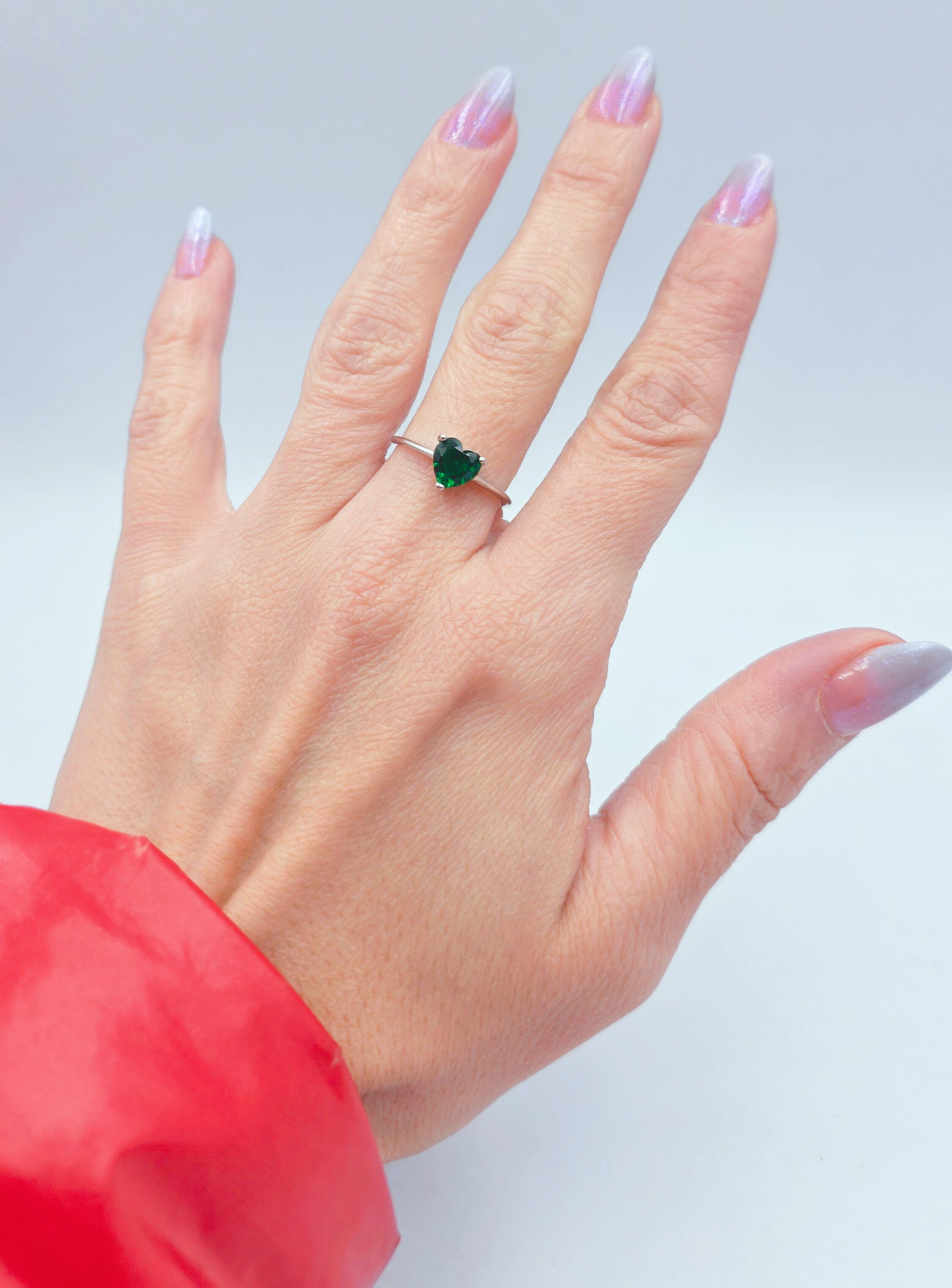 Anello Solitario a Cuore