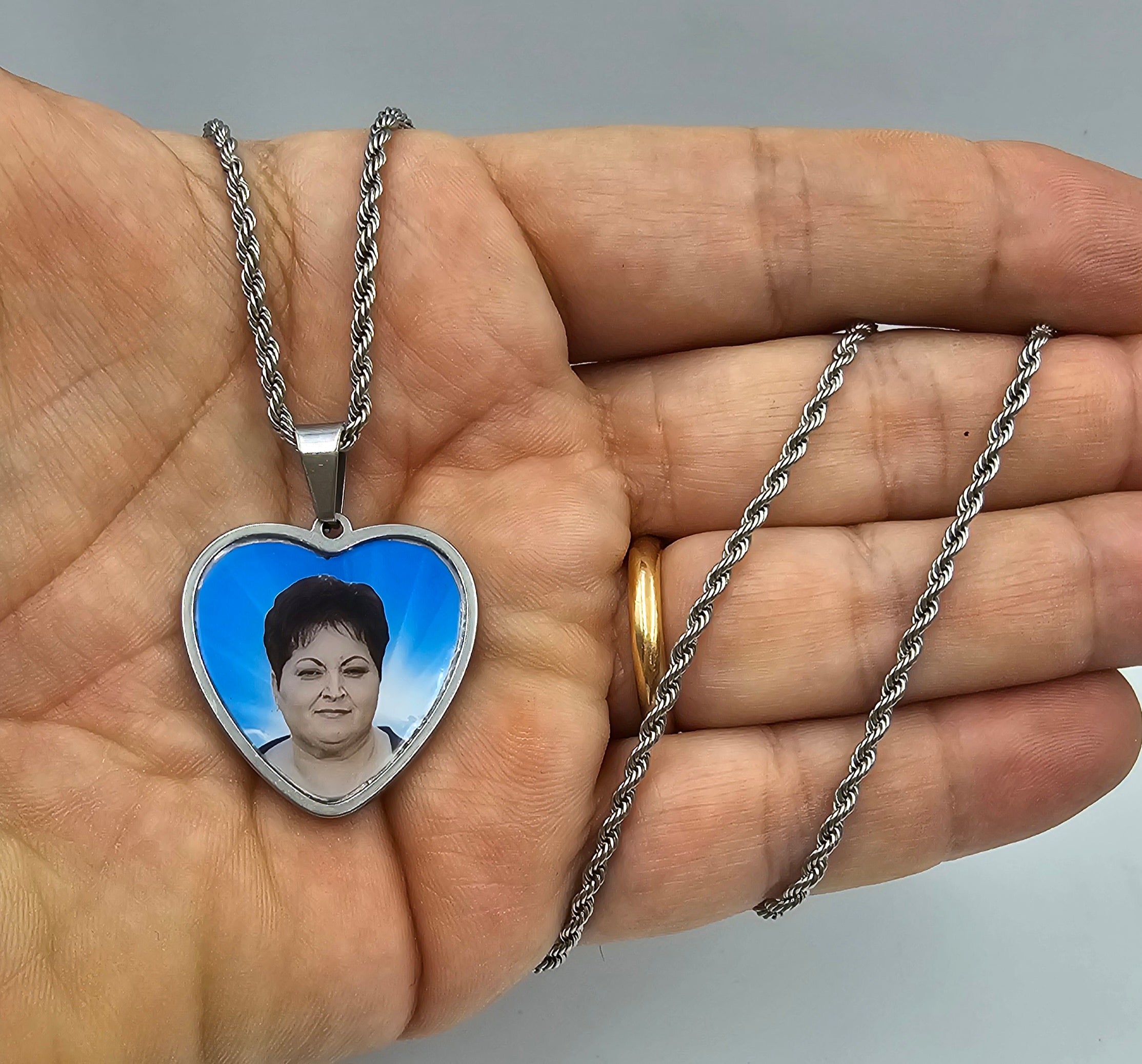 Collana con Foto a colori Cuore