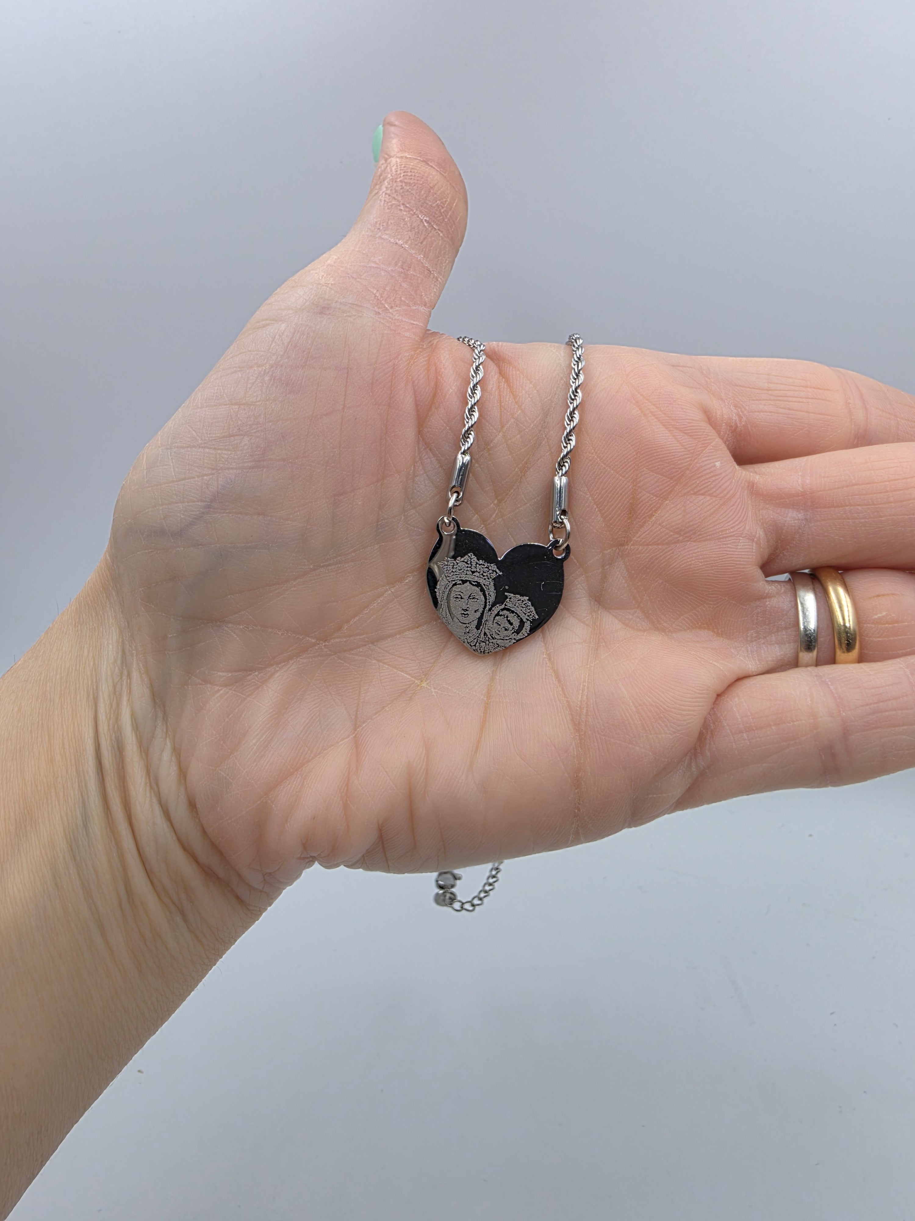 Collana a Cuore con Madonna dell'Arco