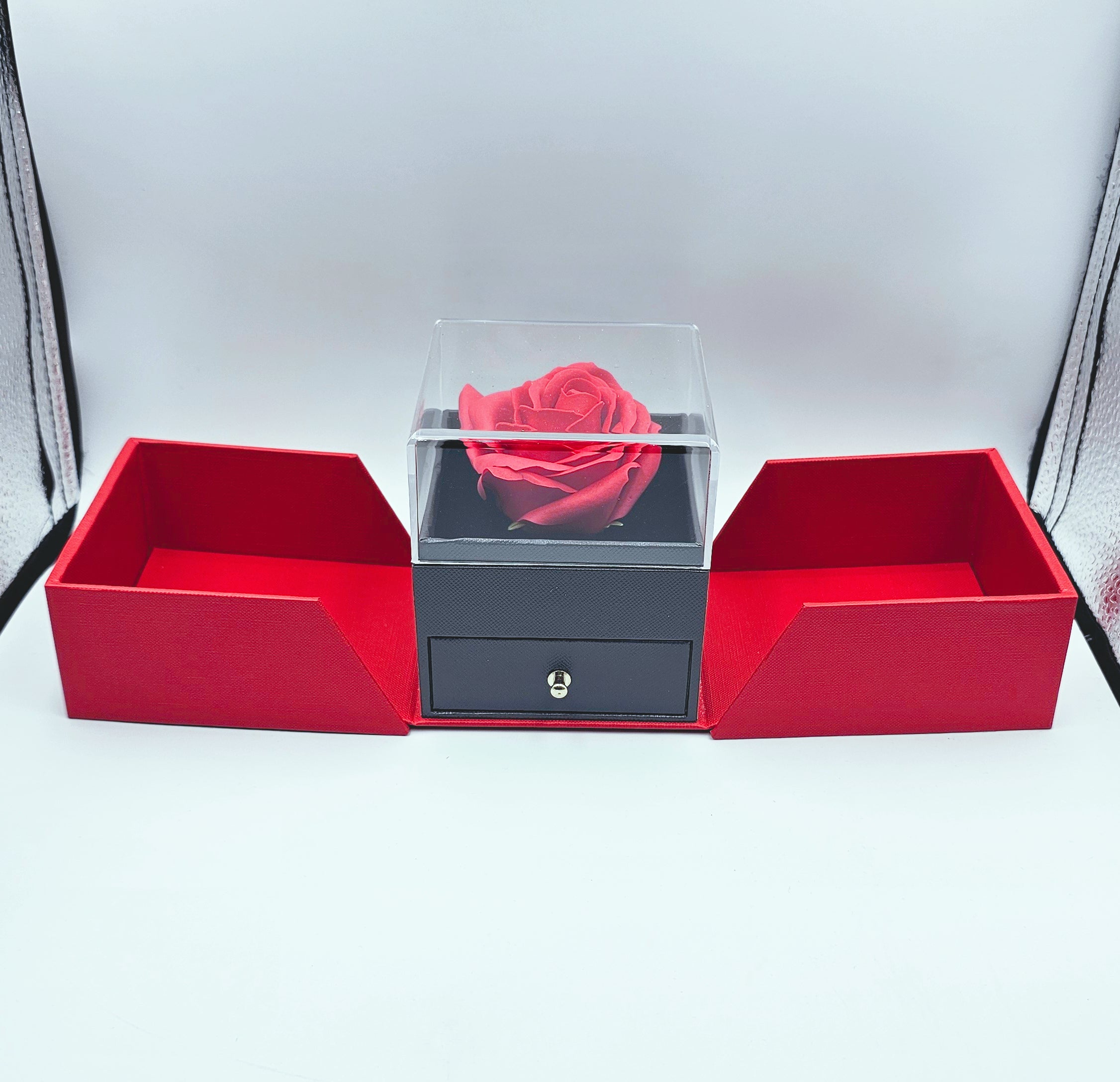 Box regalo con Rosa rossa