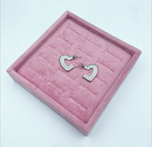 Orecchini a cuore con Zirconi