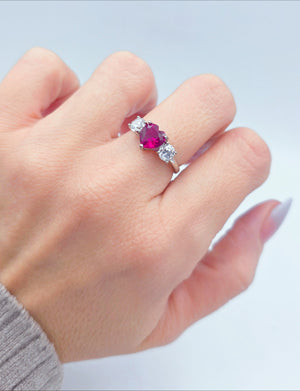 Anello Trilogy a Cuore