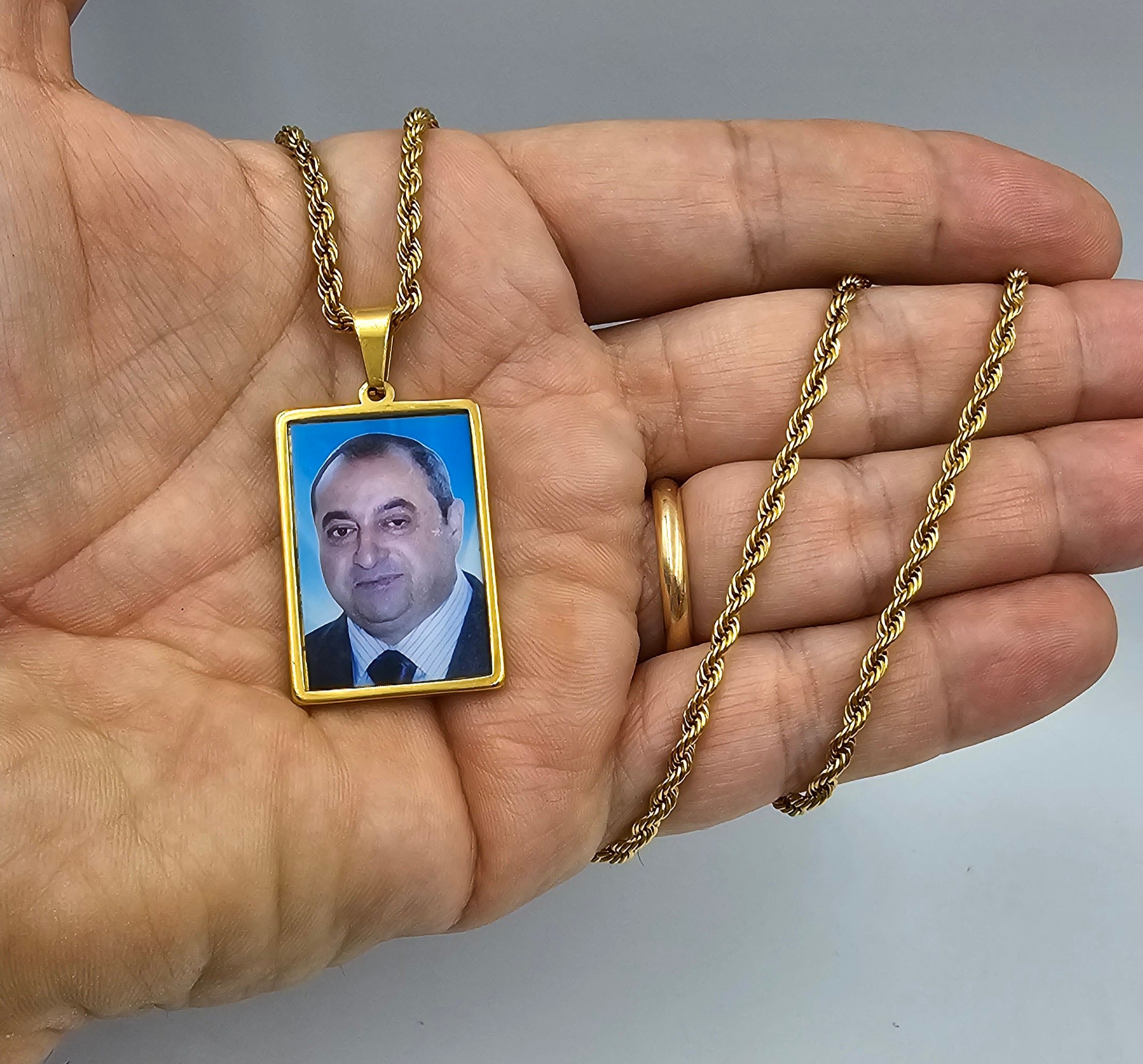 Collana con Foto a colori rettangolare