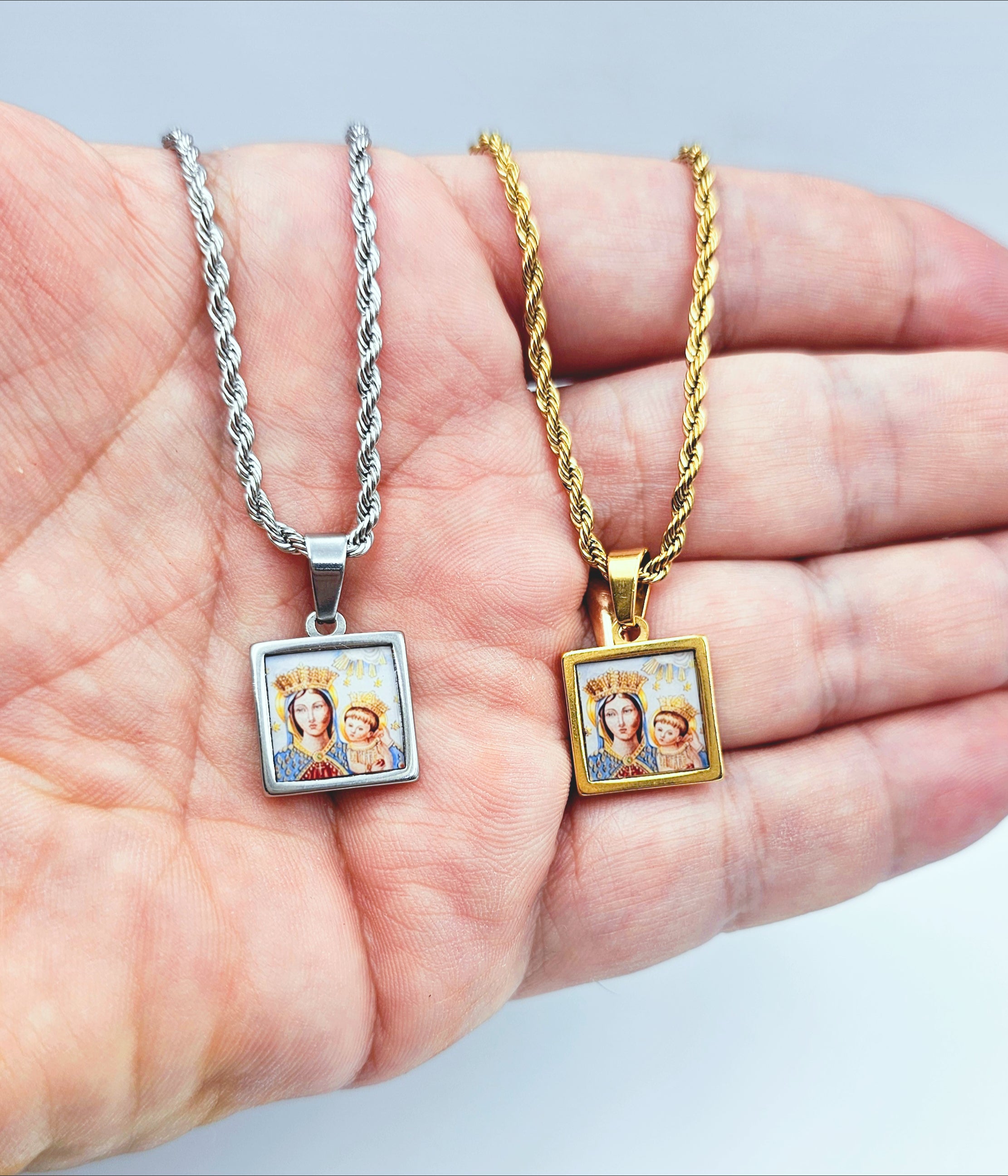 Collana con Foto a colori quadrata