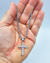 Collana con Croce con strass