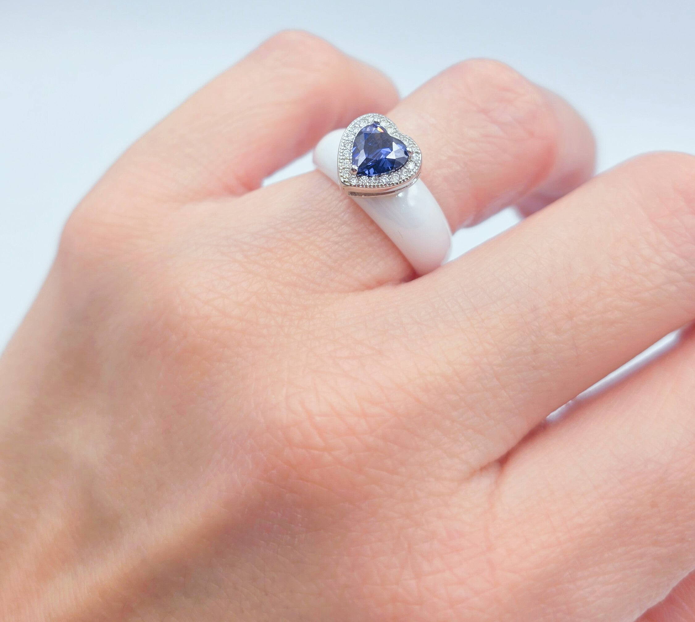 Anello Ceramica con  Cuore