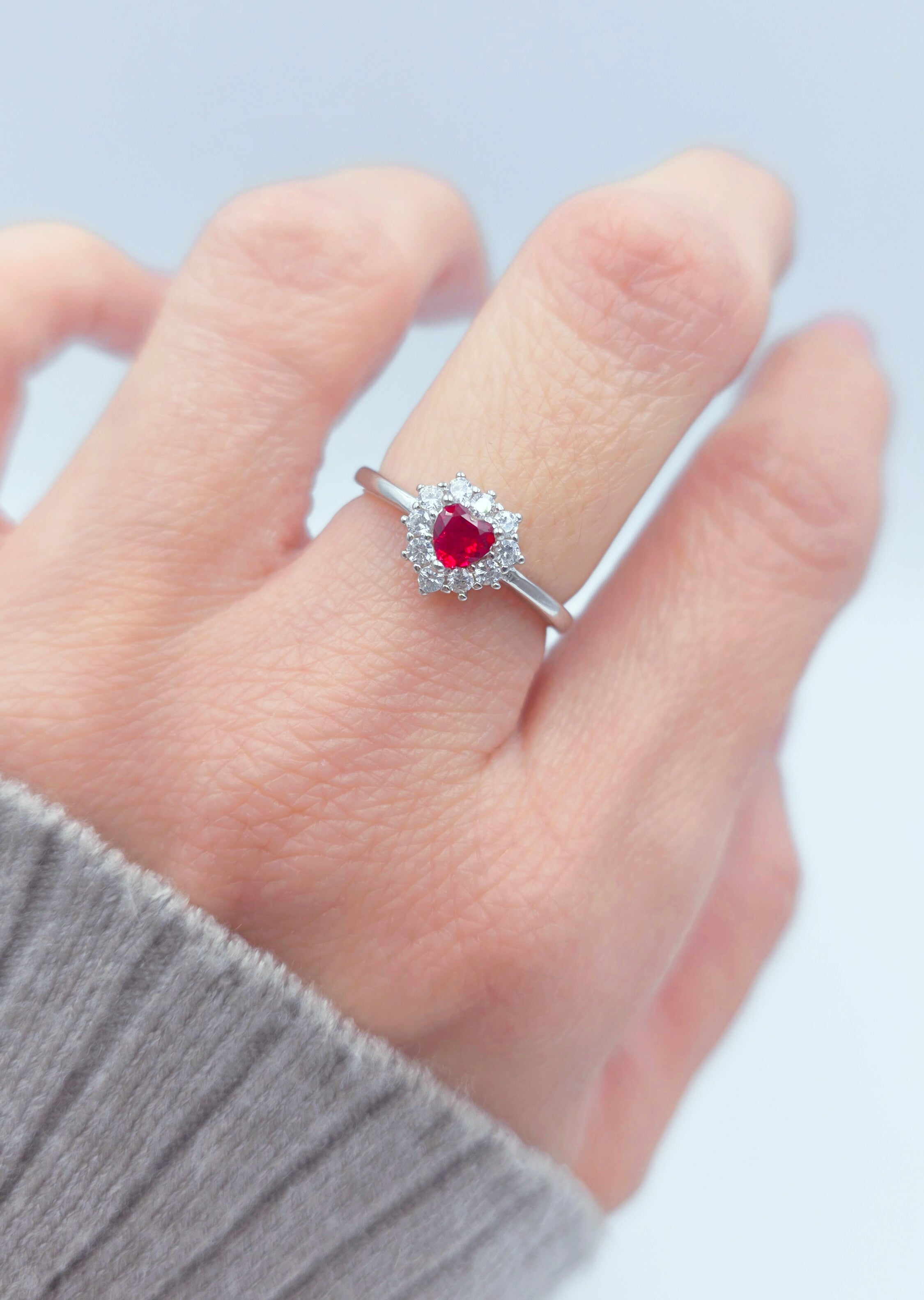 Anello Cuore Rosso