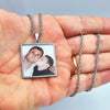 Collana con Foto a colori quadrata