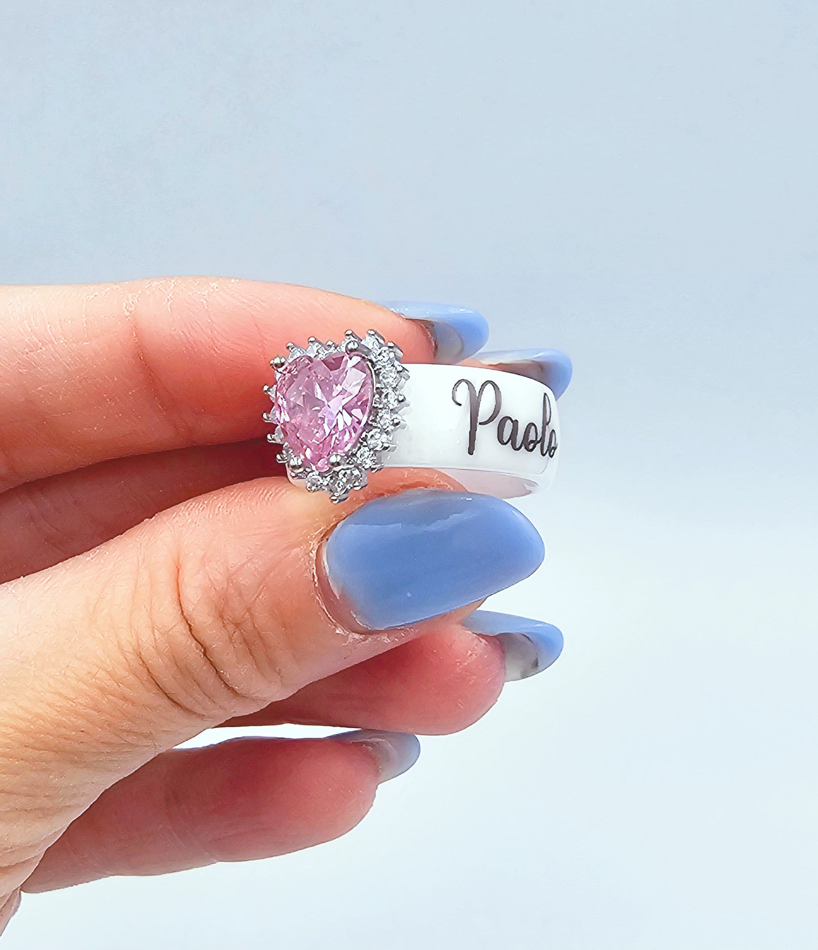 Anello Ceramica con cuore