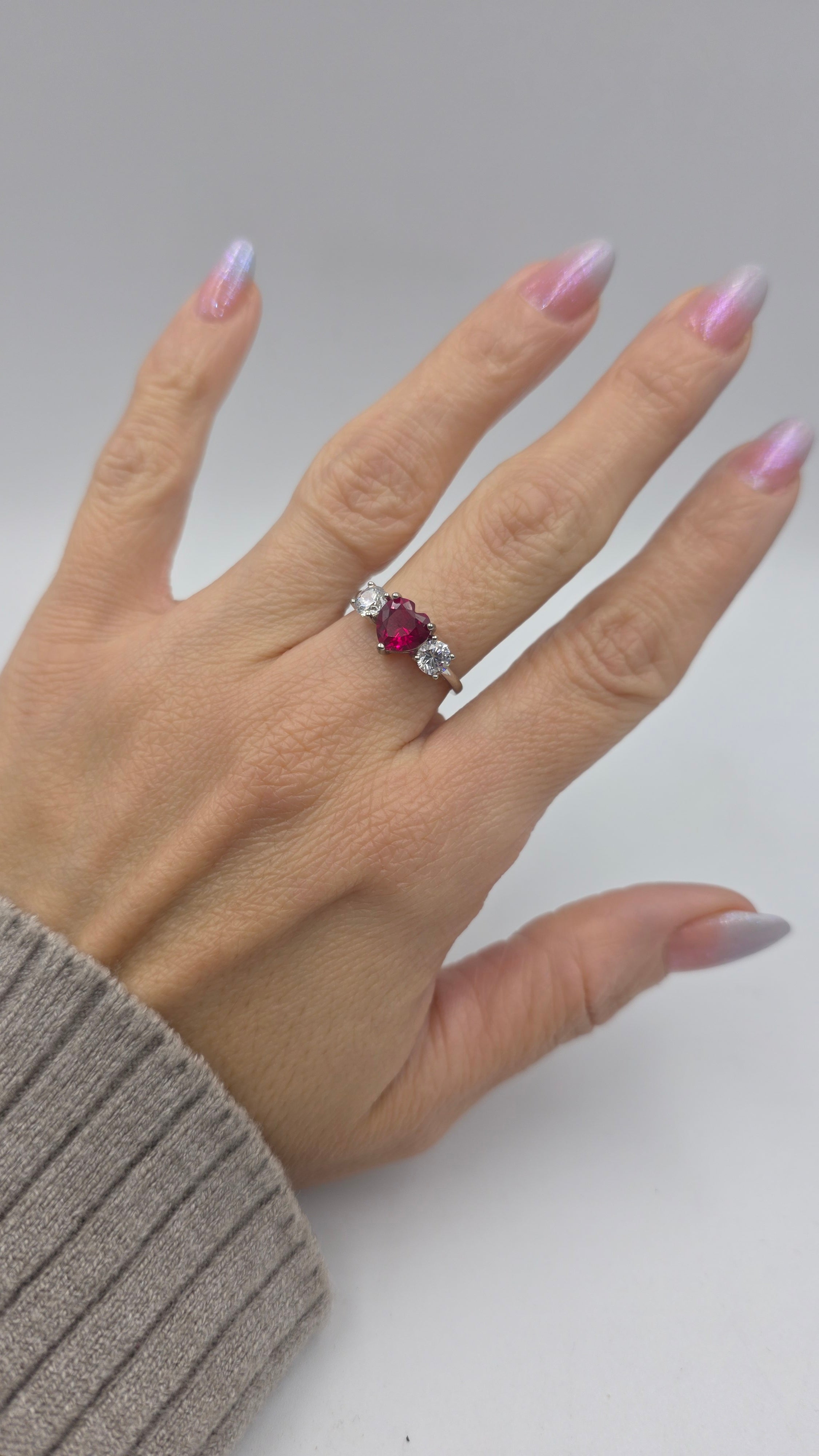 Anello Trilogy a Cuore