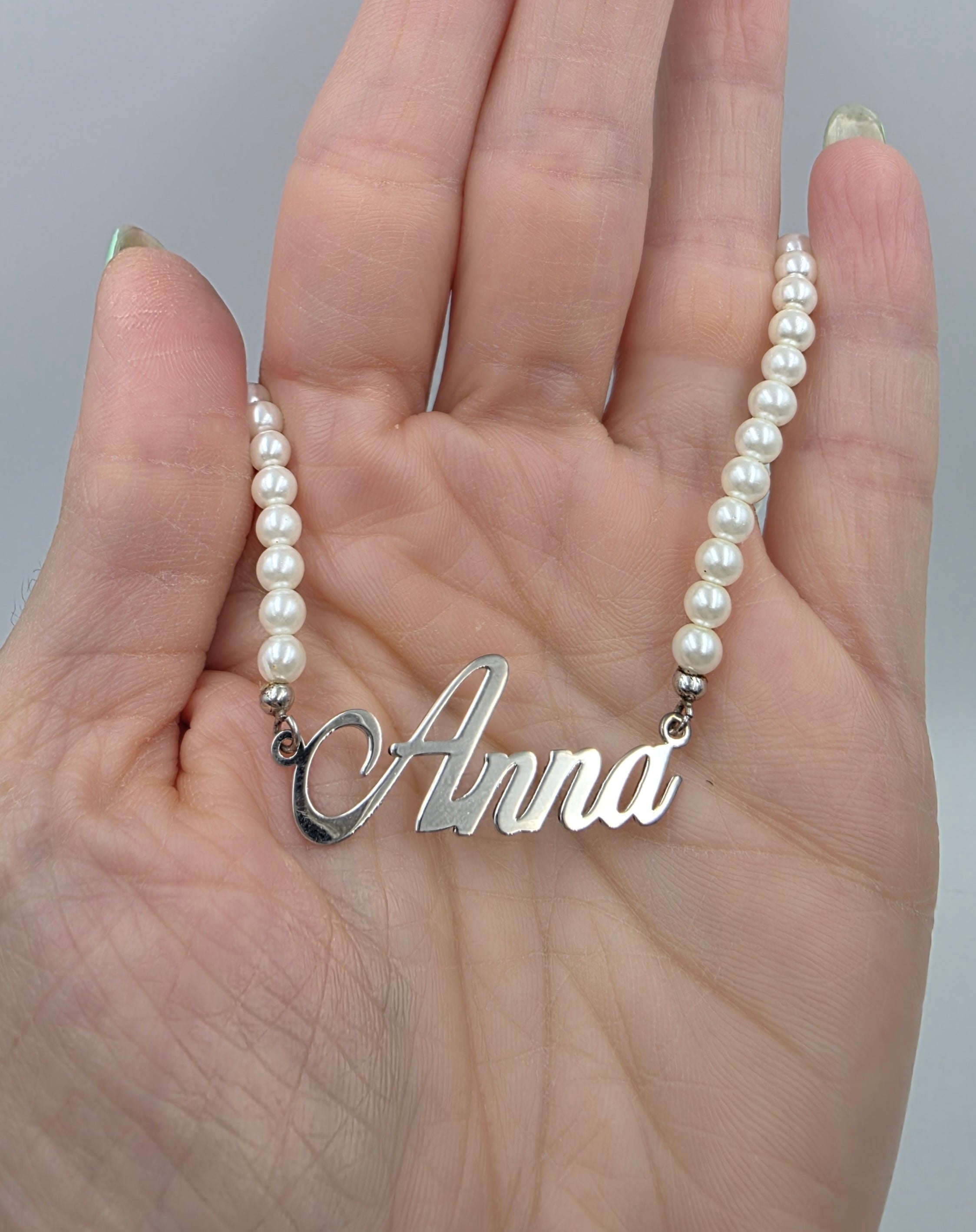 Collana Nome con Perle
