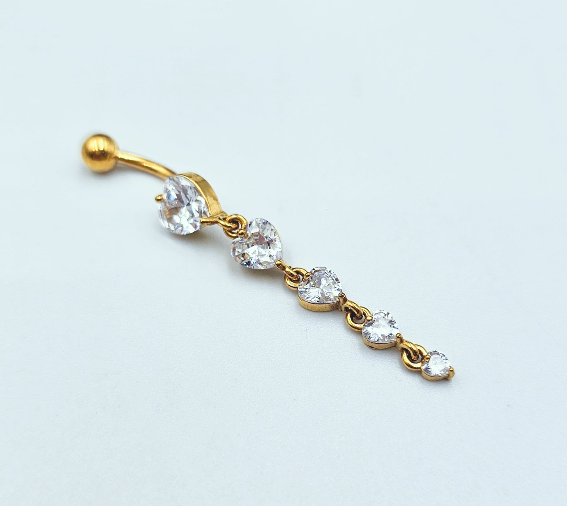 Piercing per Ombelico con Cuori pendenti