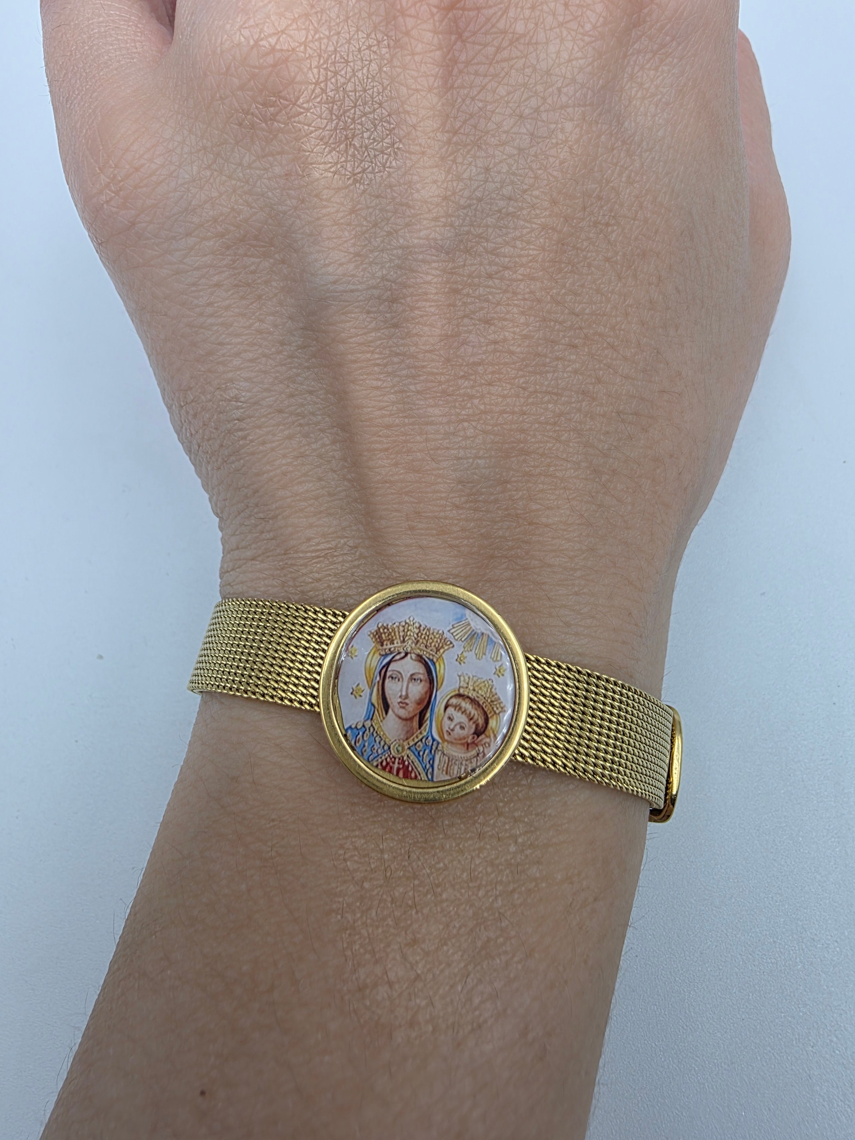 Bracciale Mesh con Madonna dell'Arco