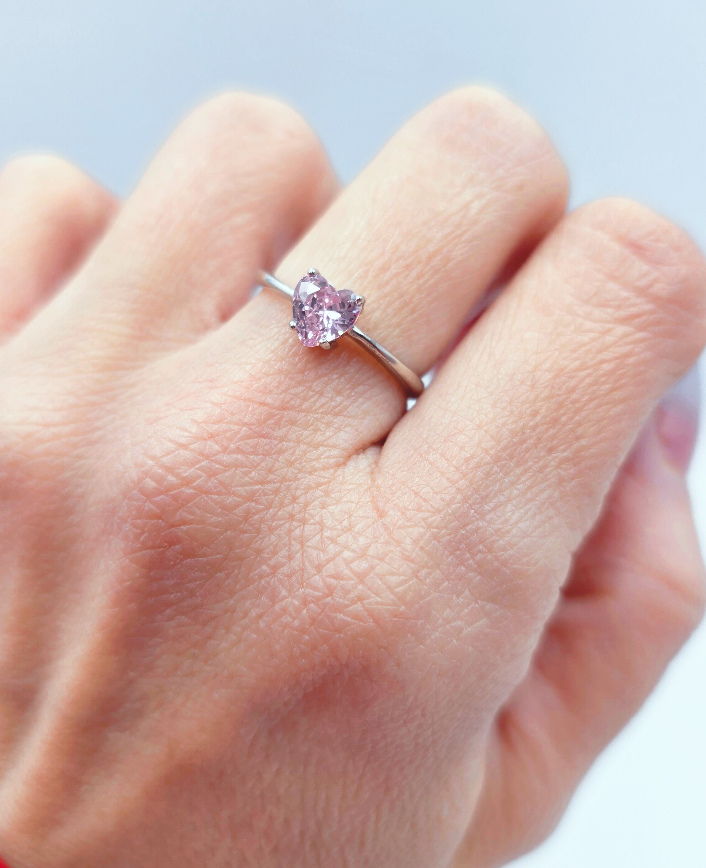 Anello Solitario a Cuore