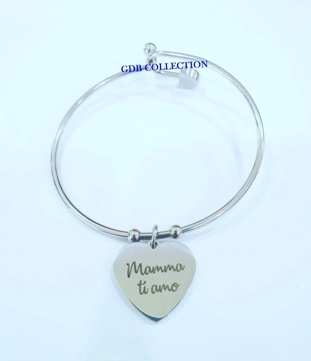 Bracciale rigido con Cuore pendente