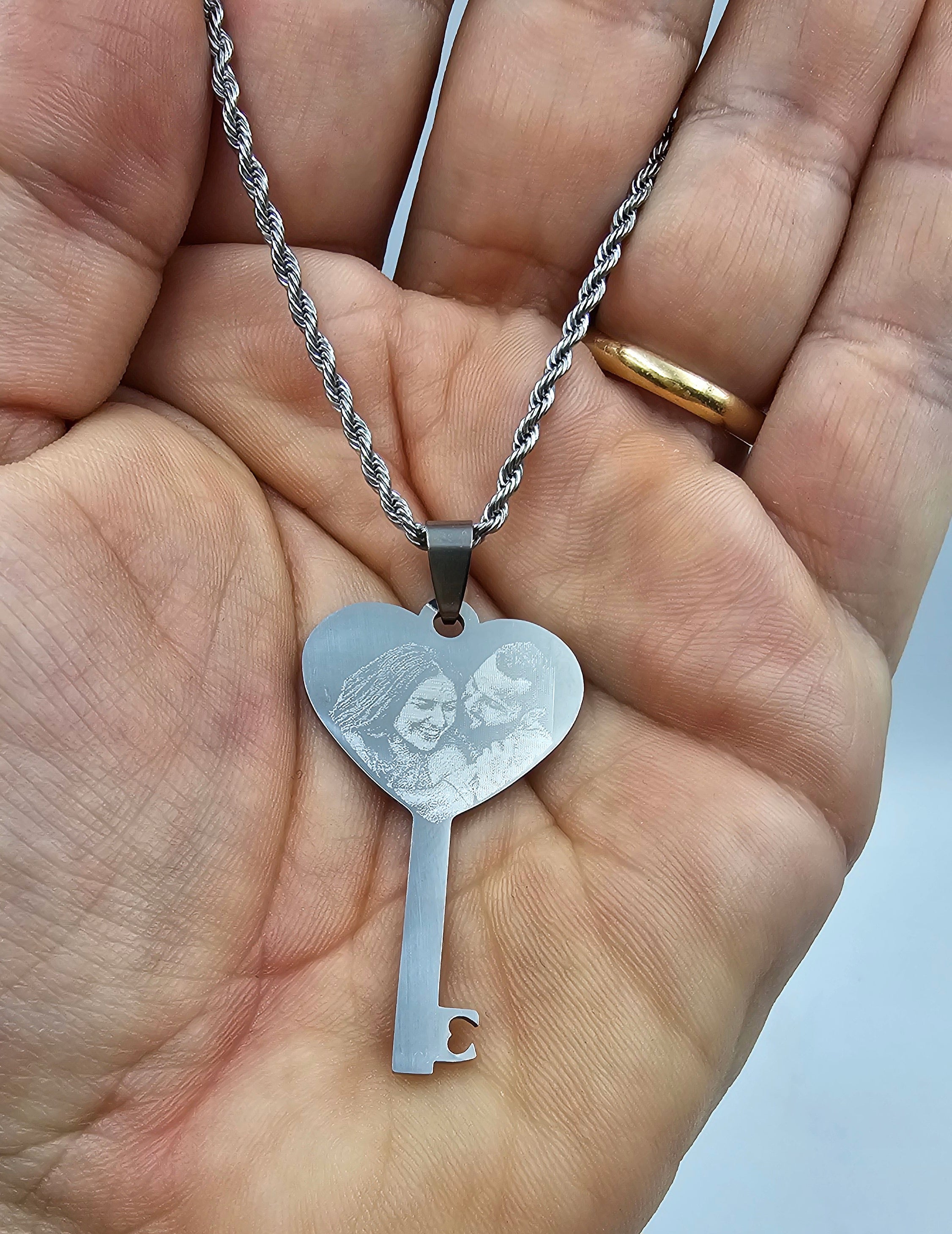 Collana con Chiave dell'Amore con foto