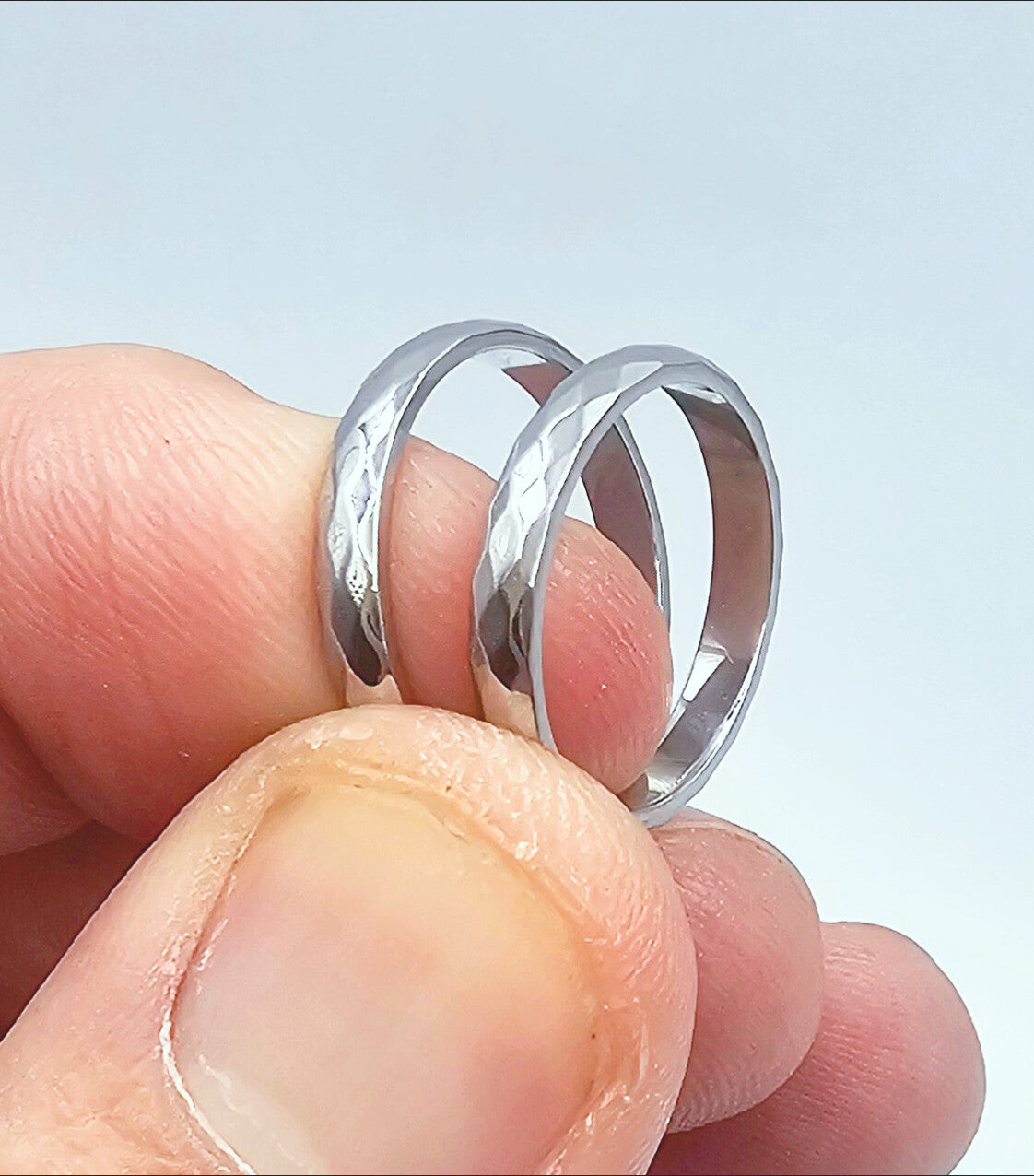 Fedine Sfaccettate Acciaio