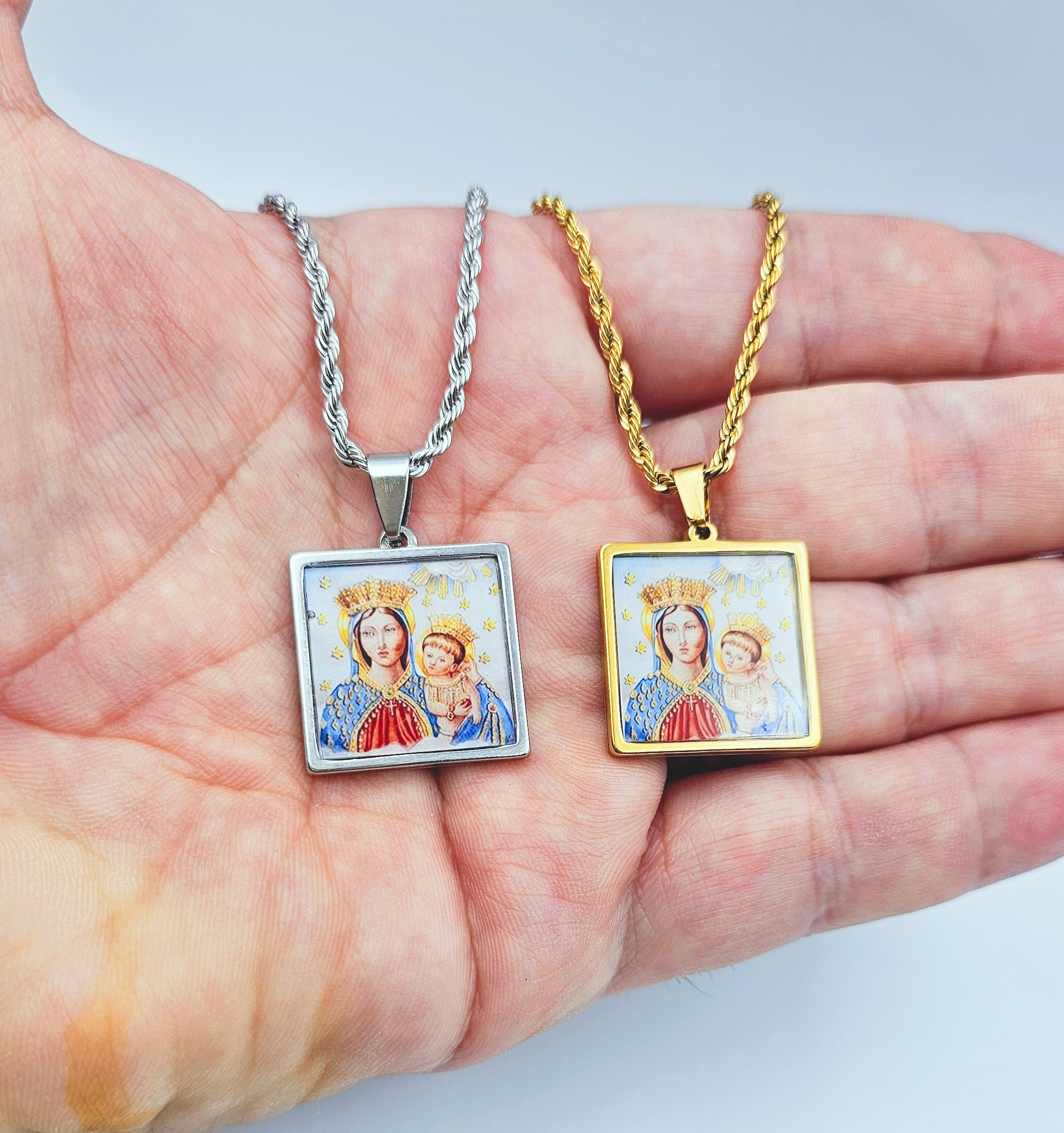 Collana con Foto a colori quadrata