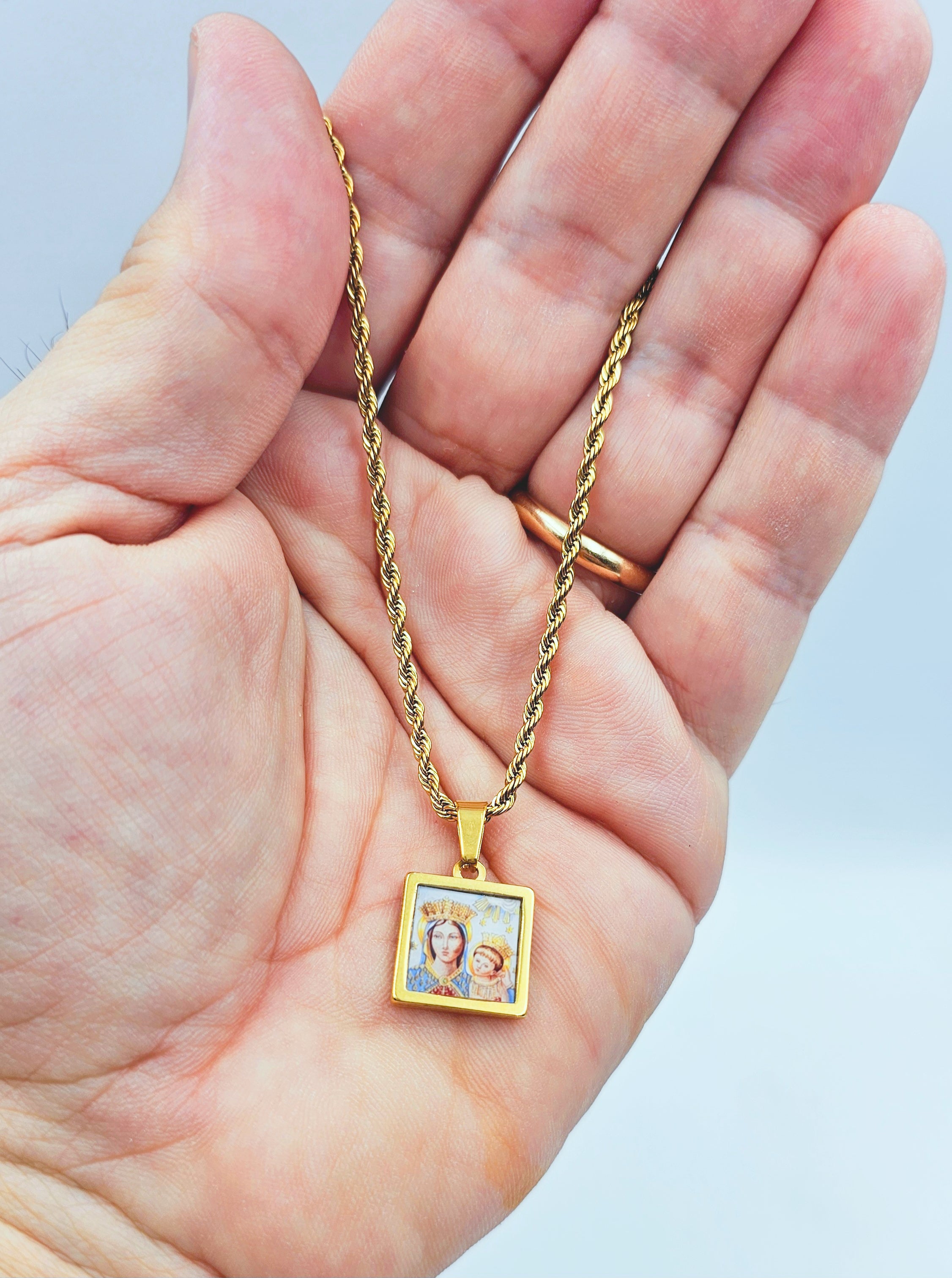 Collana con Foto a colori quadrata